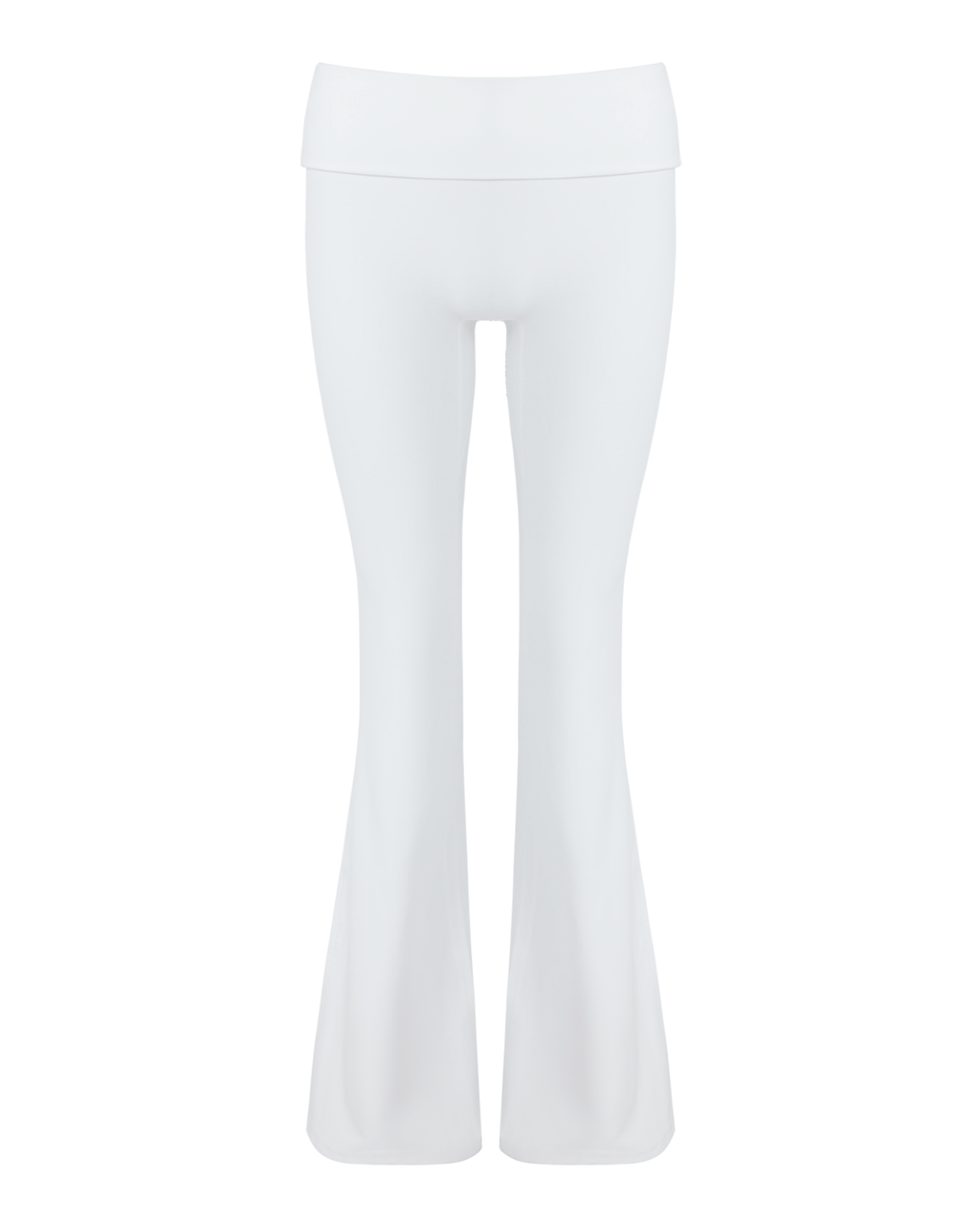Form Invisible Scrunch Flare Fold Over Leggings | White