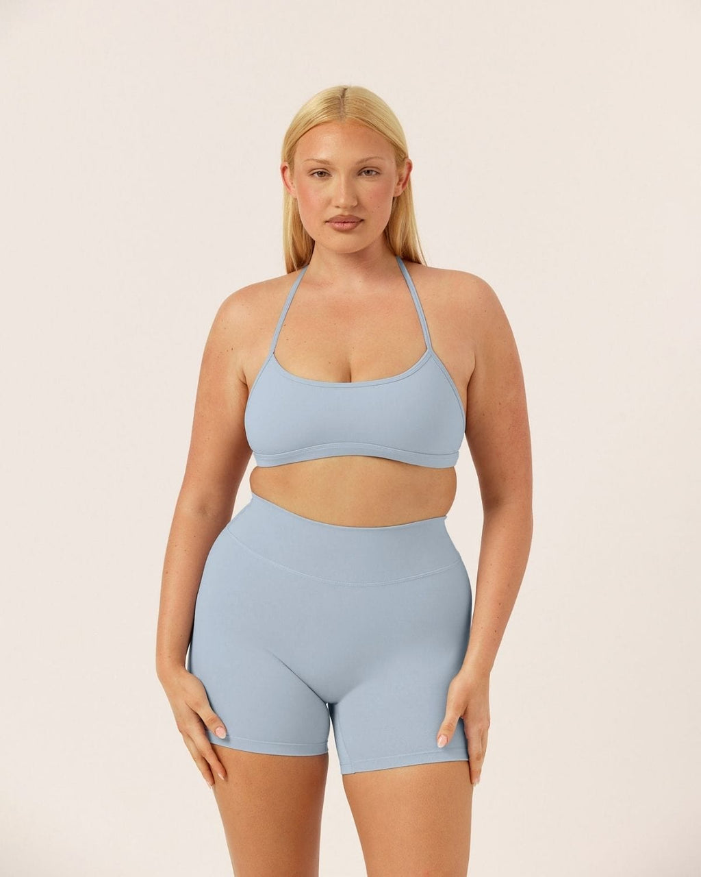 Form Invisible Scrunch Shorts 5" | Dusty Blue