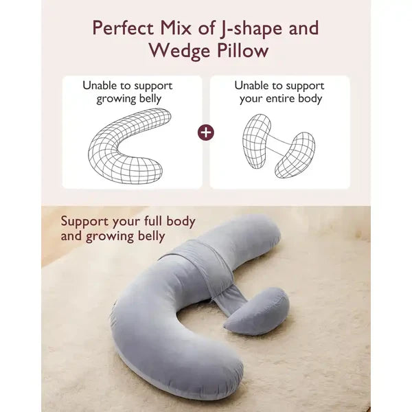 Momcozy Original F Shaped Adjustable Maternity Pillow