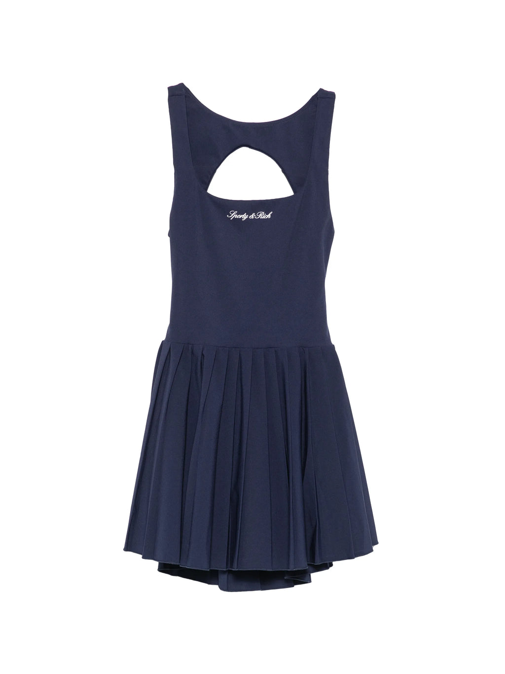 Sporty & Rich logo-print pleated performance dress