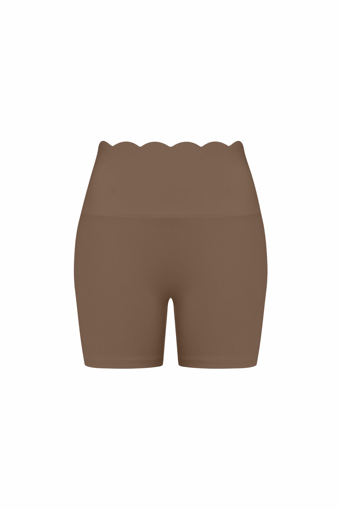High-Waist Scallop Scrunch Short