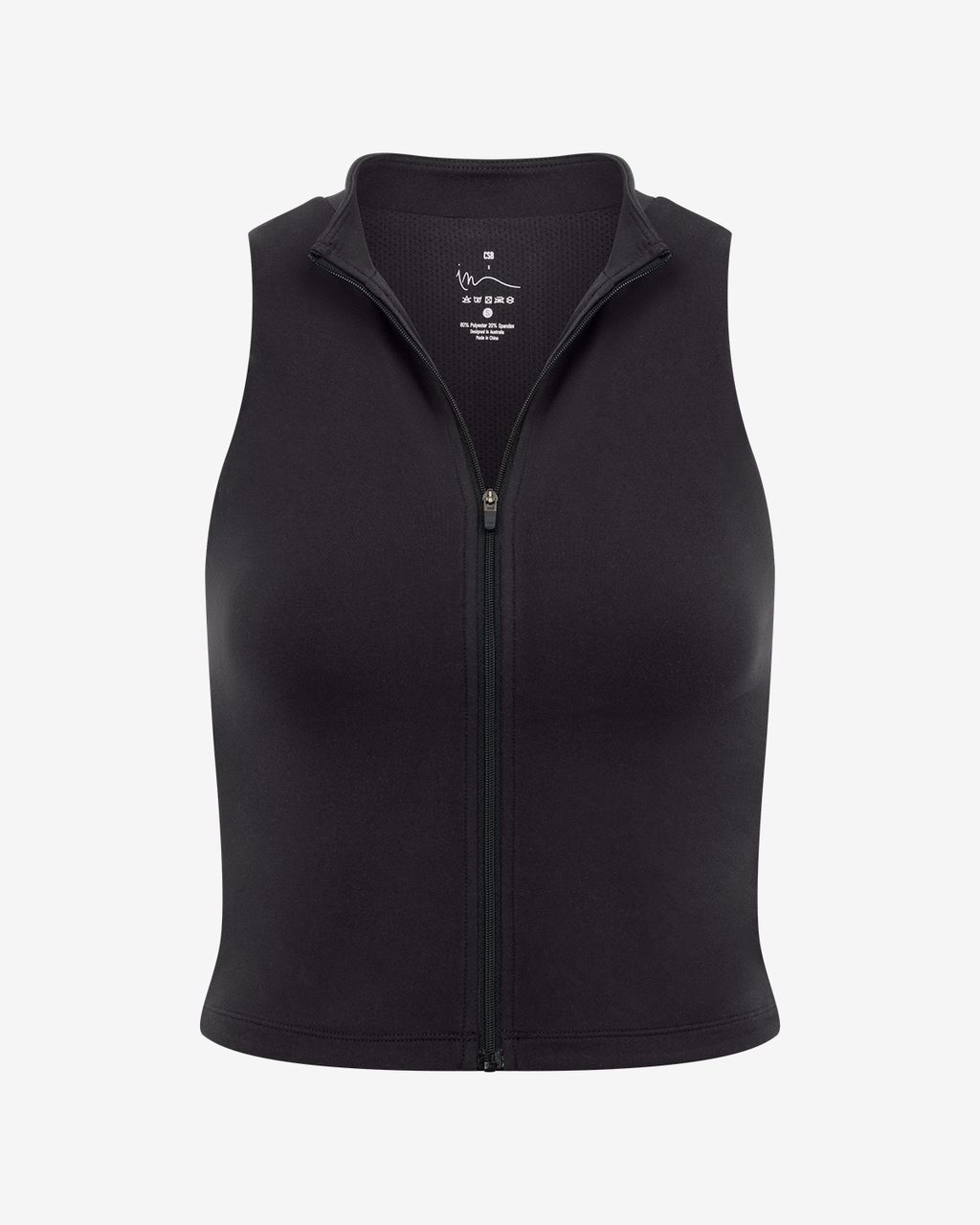 Serenity Active Zip Tank | Black