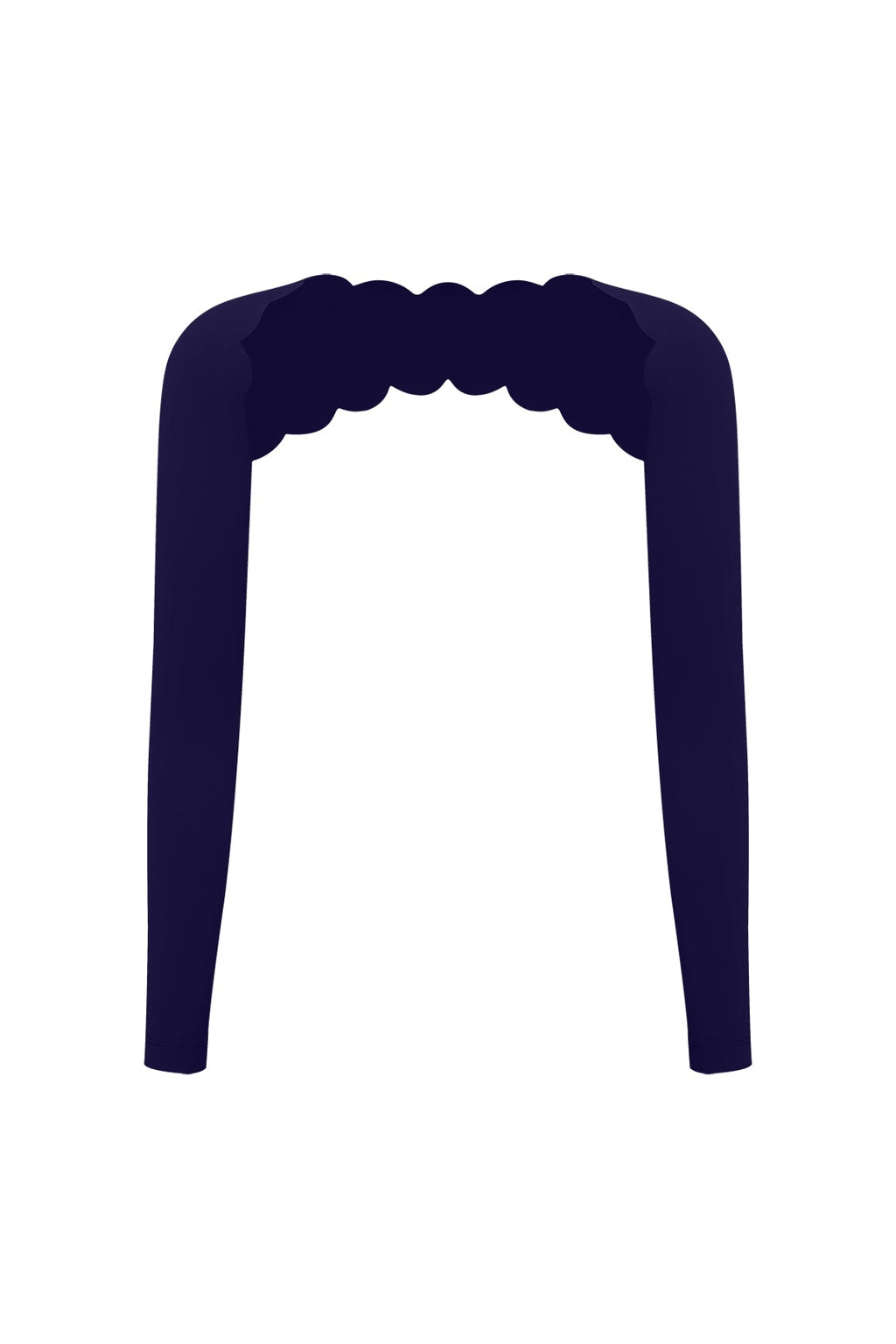 Scalloped Long Sleeve Sports Shrug