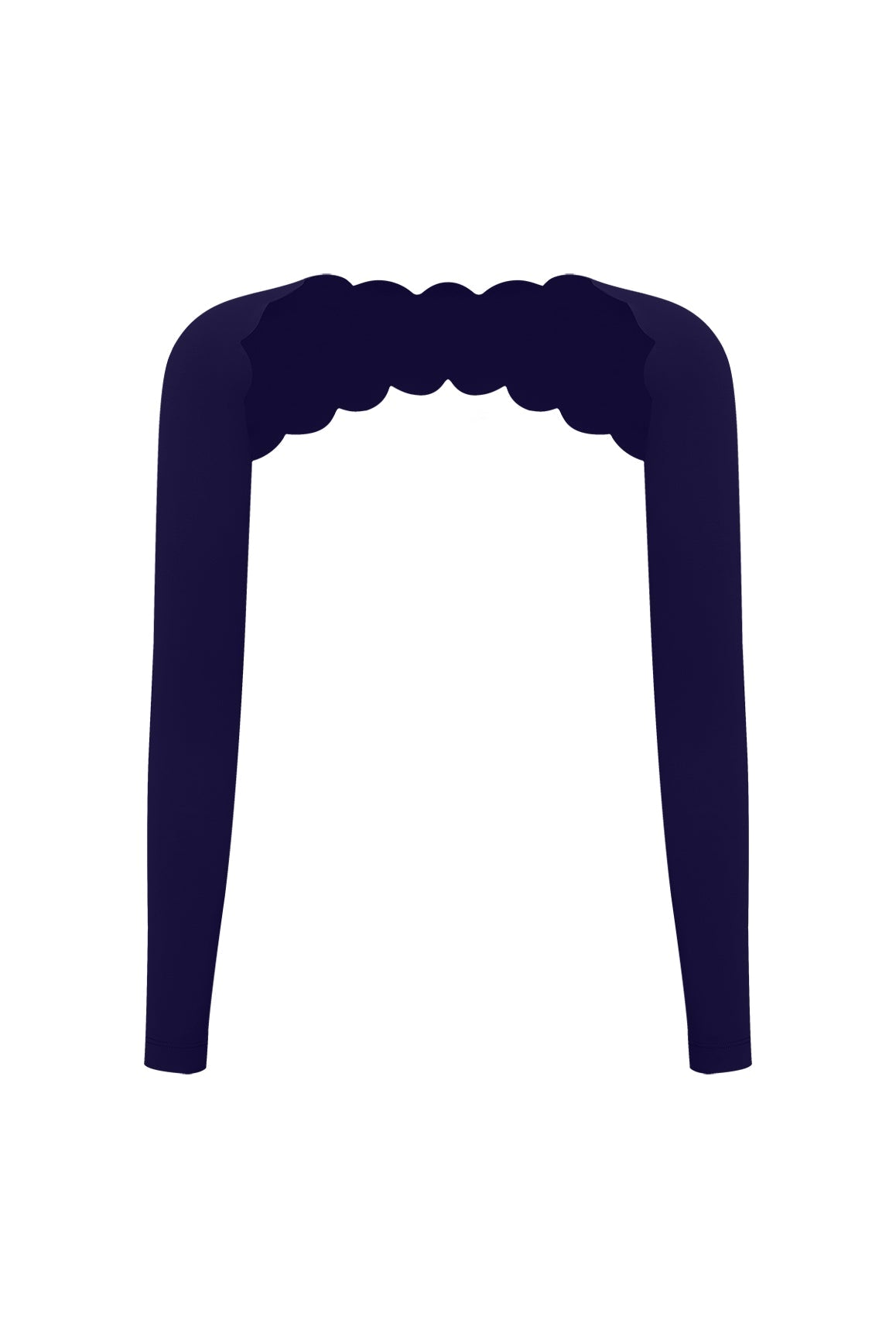 Scalloped Long Sleeve Sports Shrug