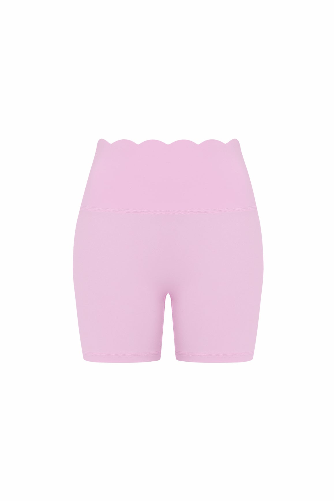 High-Waist Scallop Scrunch Short