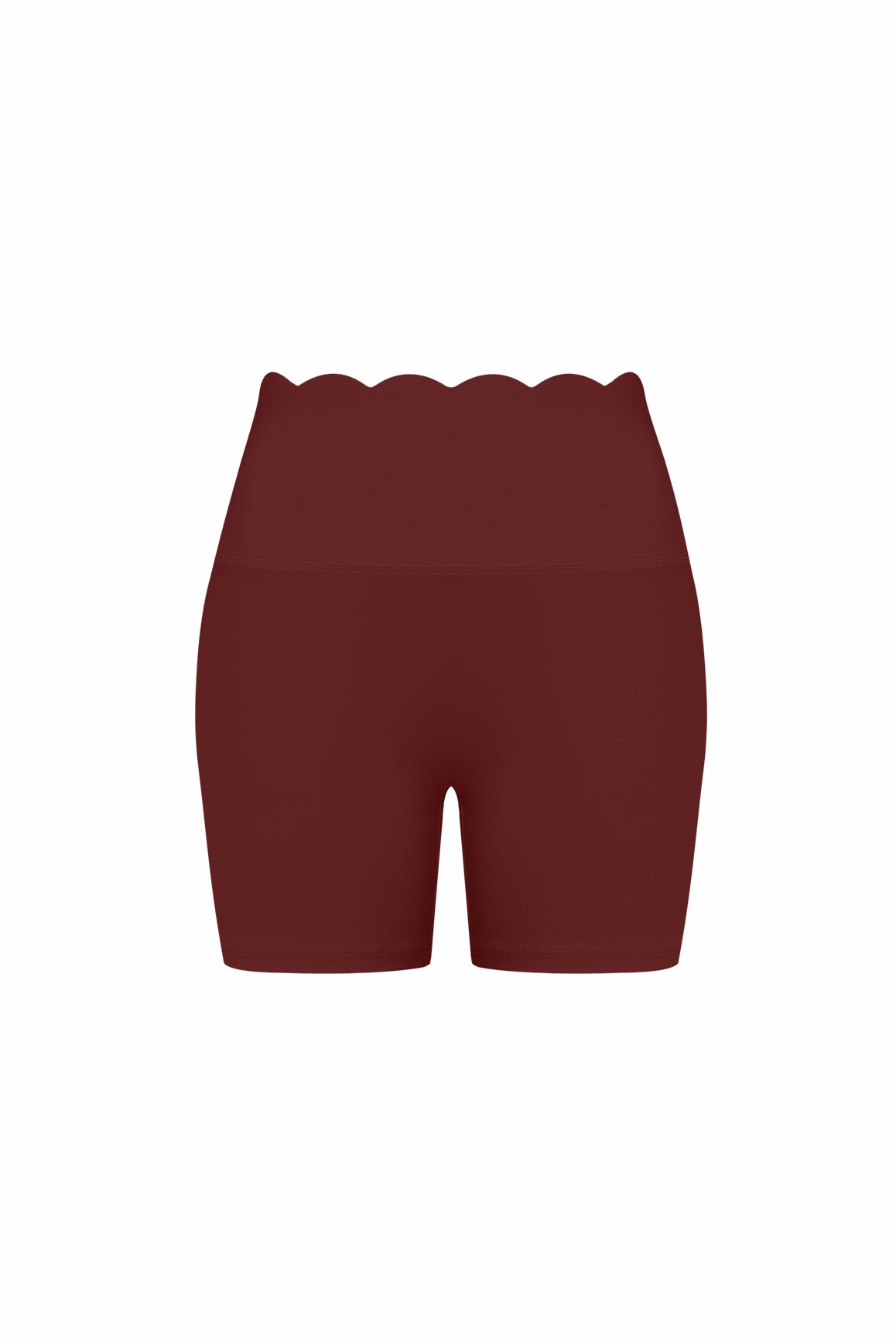 High-Waist Scallop Scrunch Short