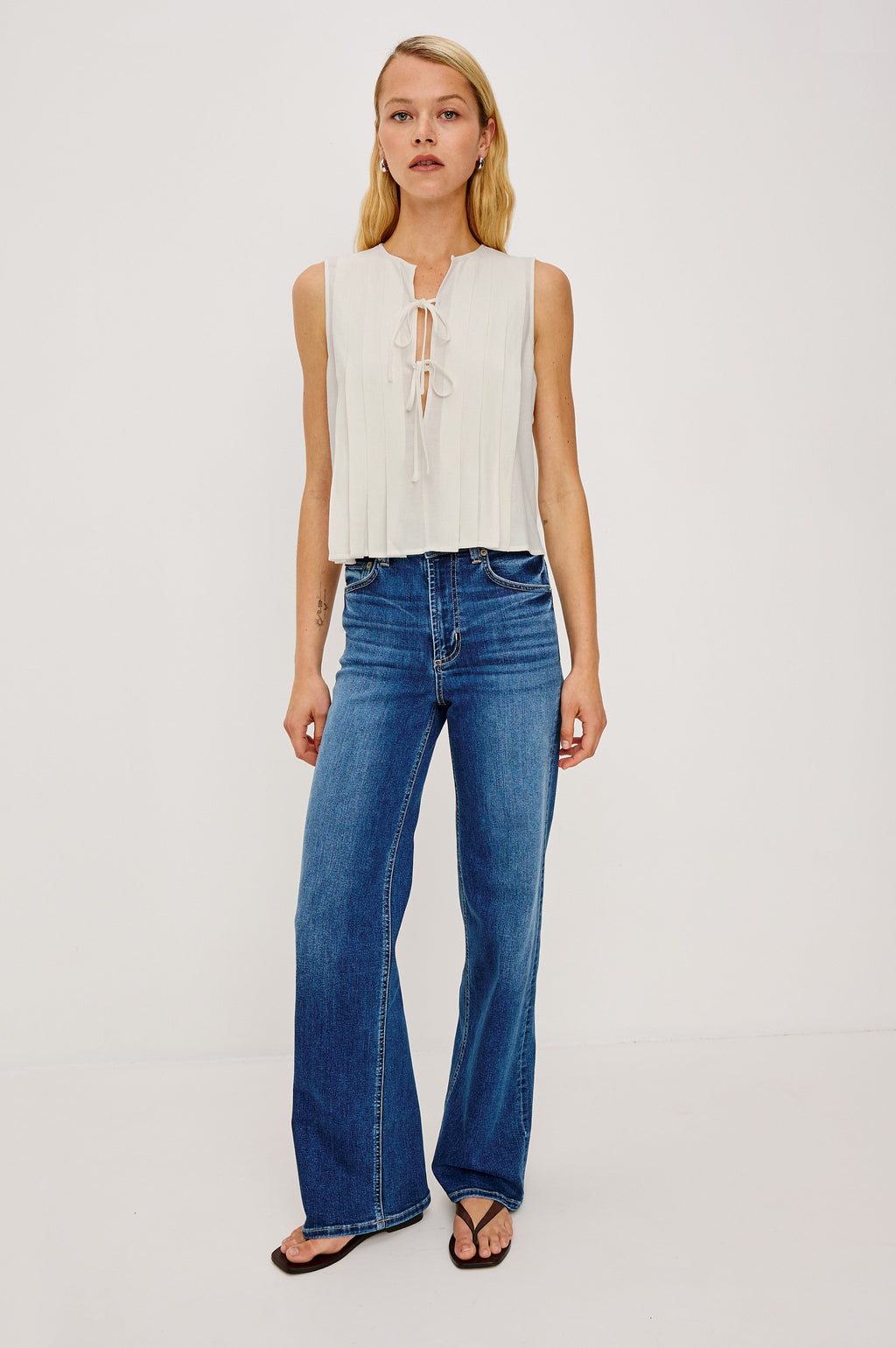 Aja Top - Ivory Linen