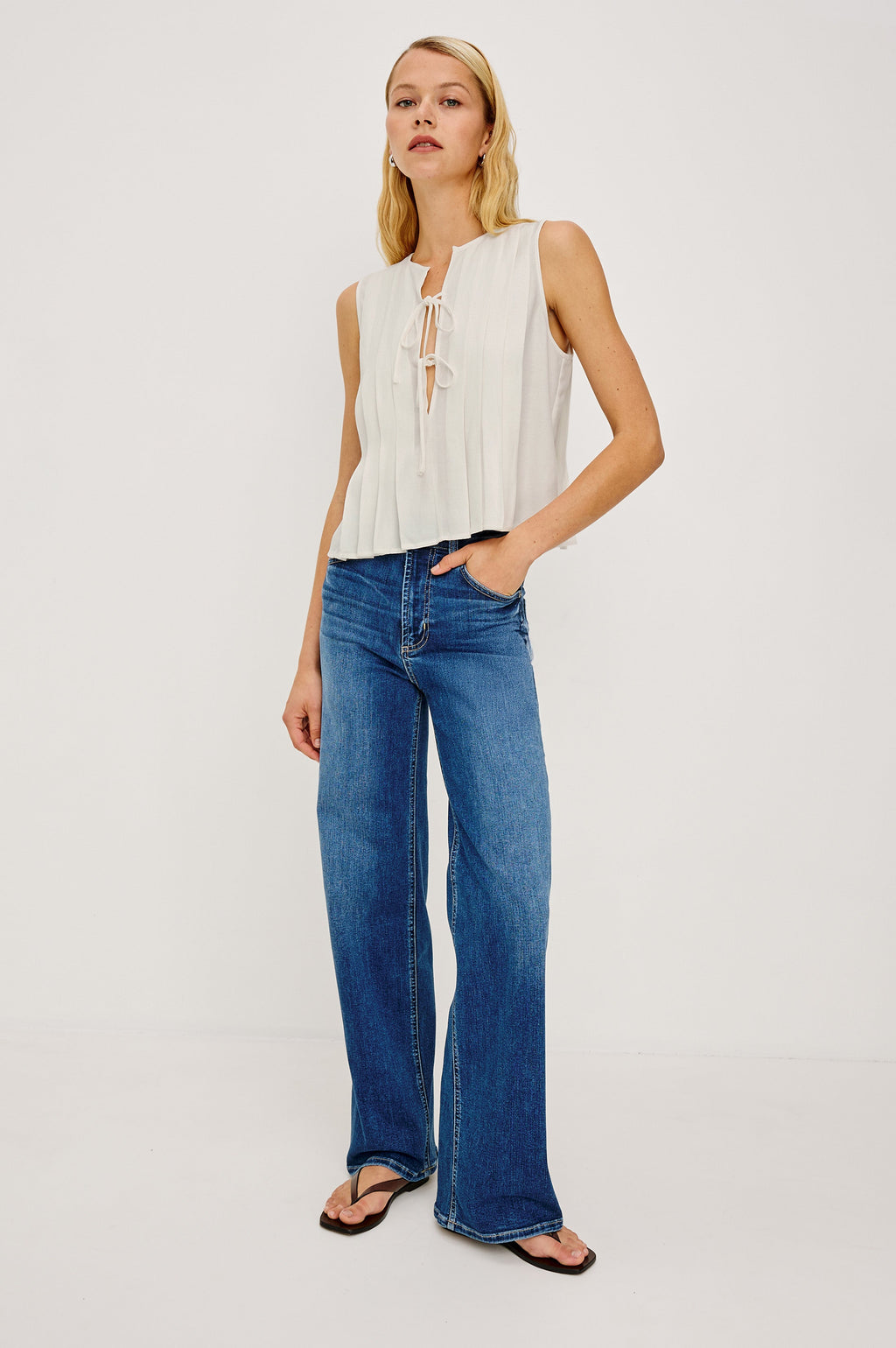Aja Top - Ivory Linen