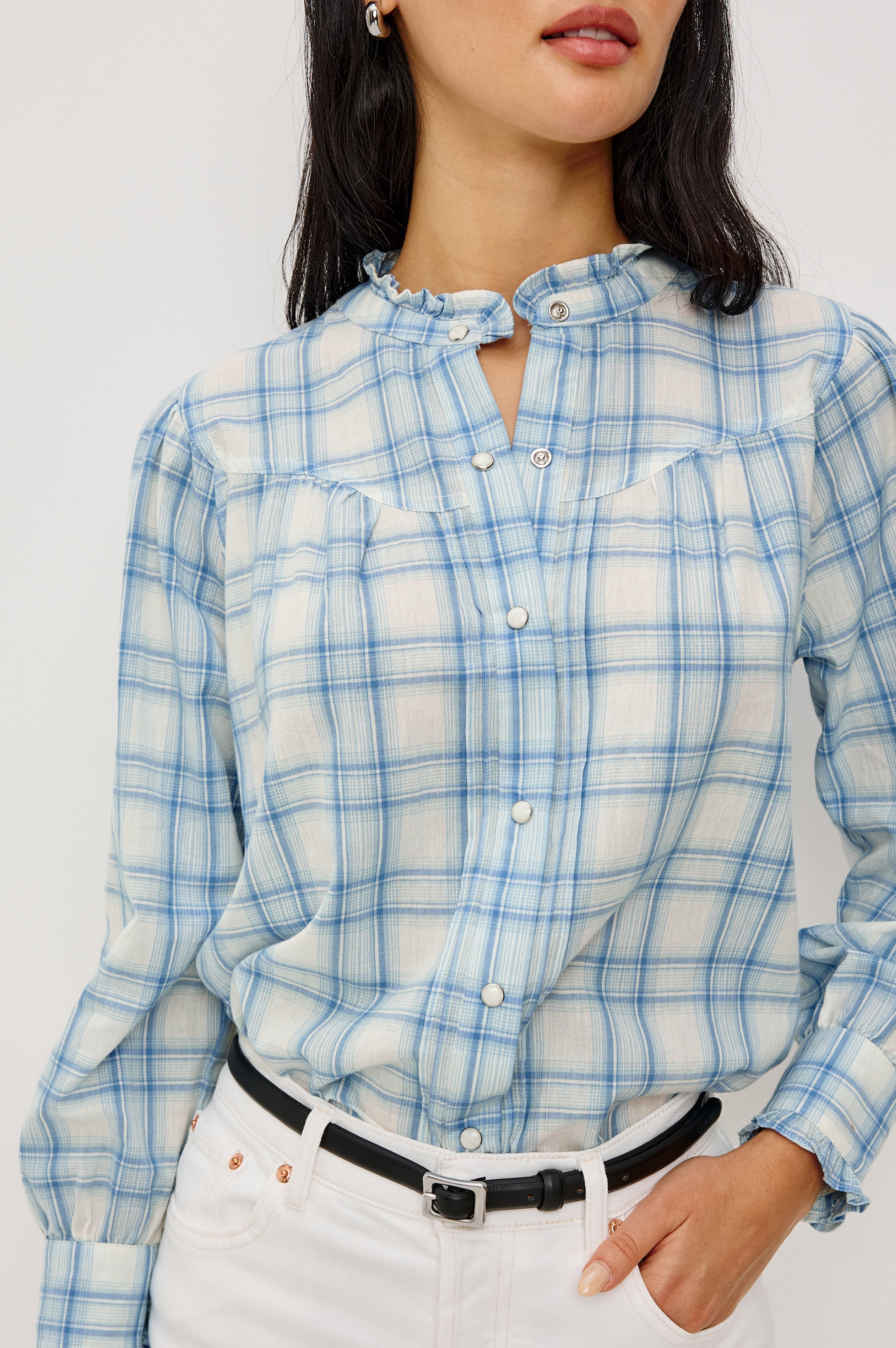 Alanna Shirt - Bluebell Ivory