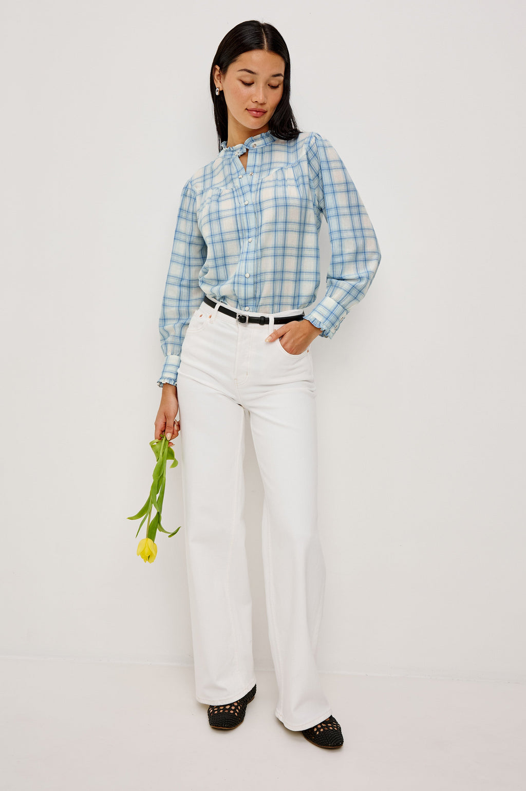 Alanna Shirt - Bluebell Ivory