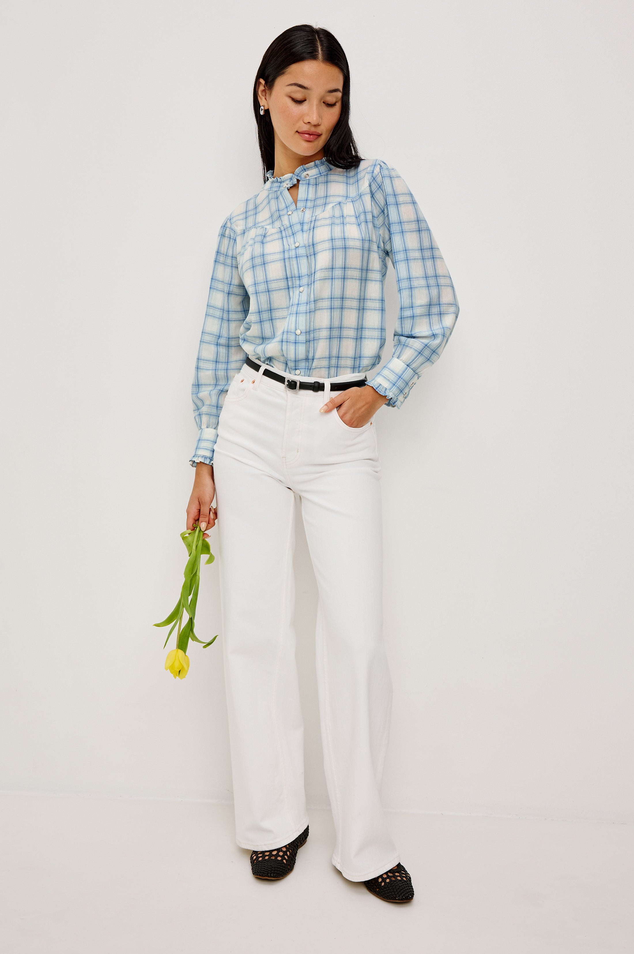 Alanna Shirt - Bluebell Ivory