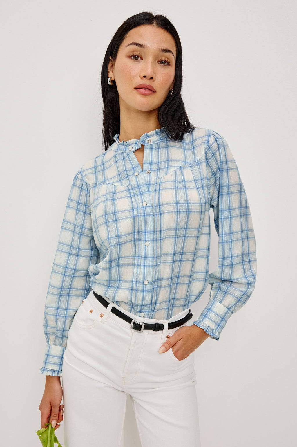 Alanna Shirt - Bluebell Ivory