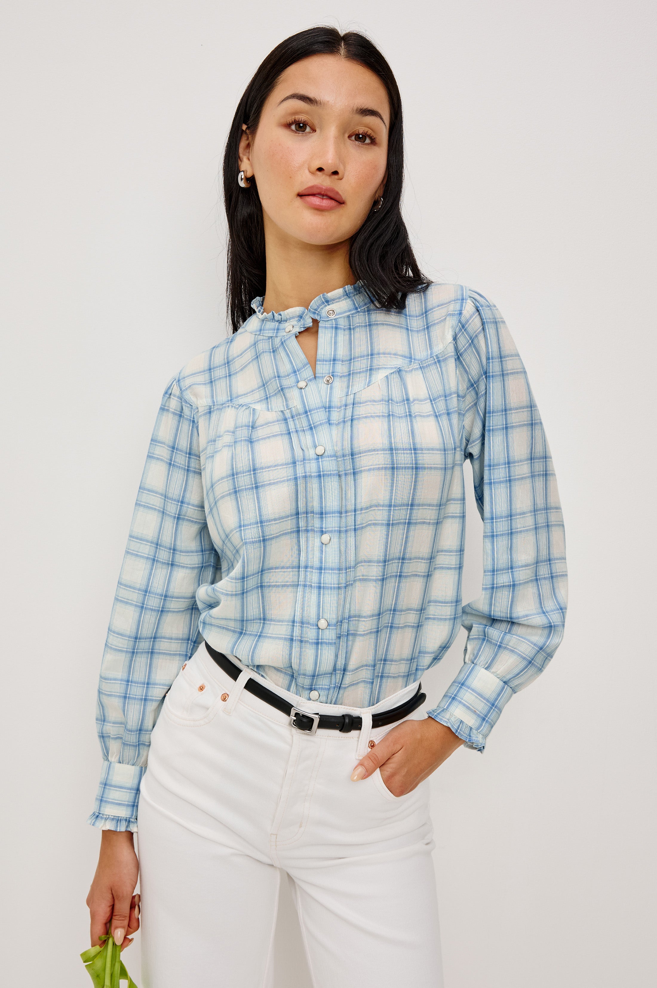 Alanna Shirt - Bluebell Ivory