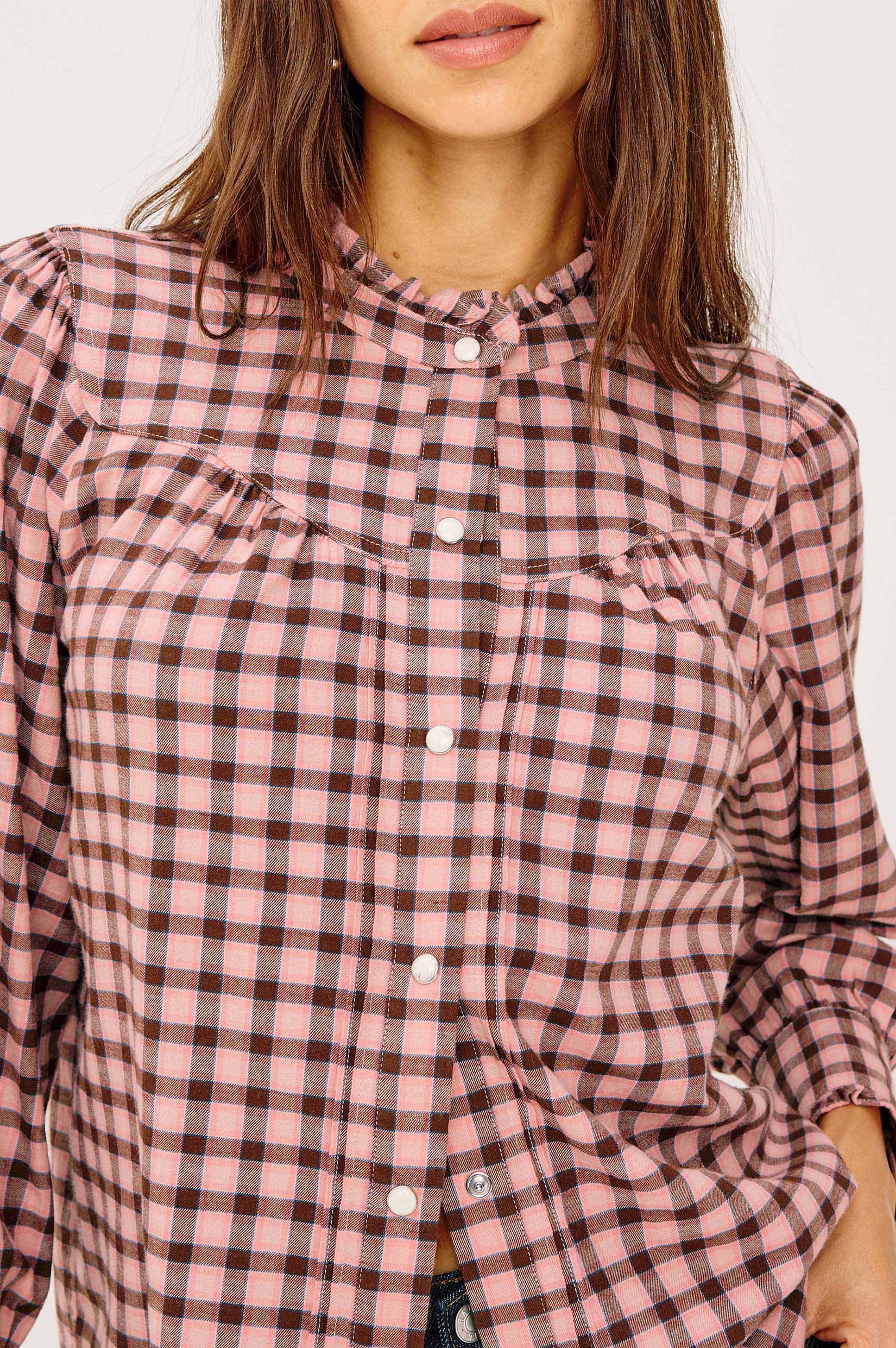 Alanna Shirt - Garnet Rose Cobalt