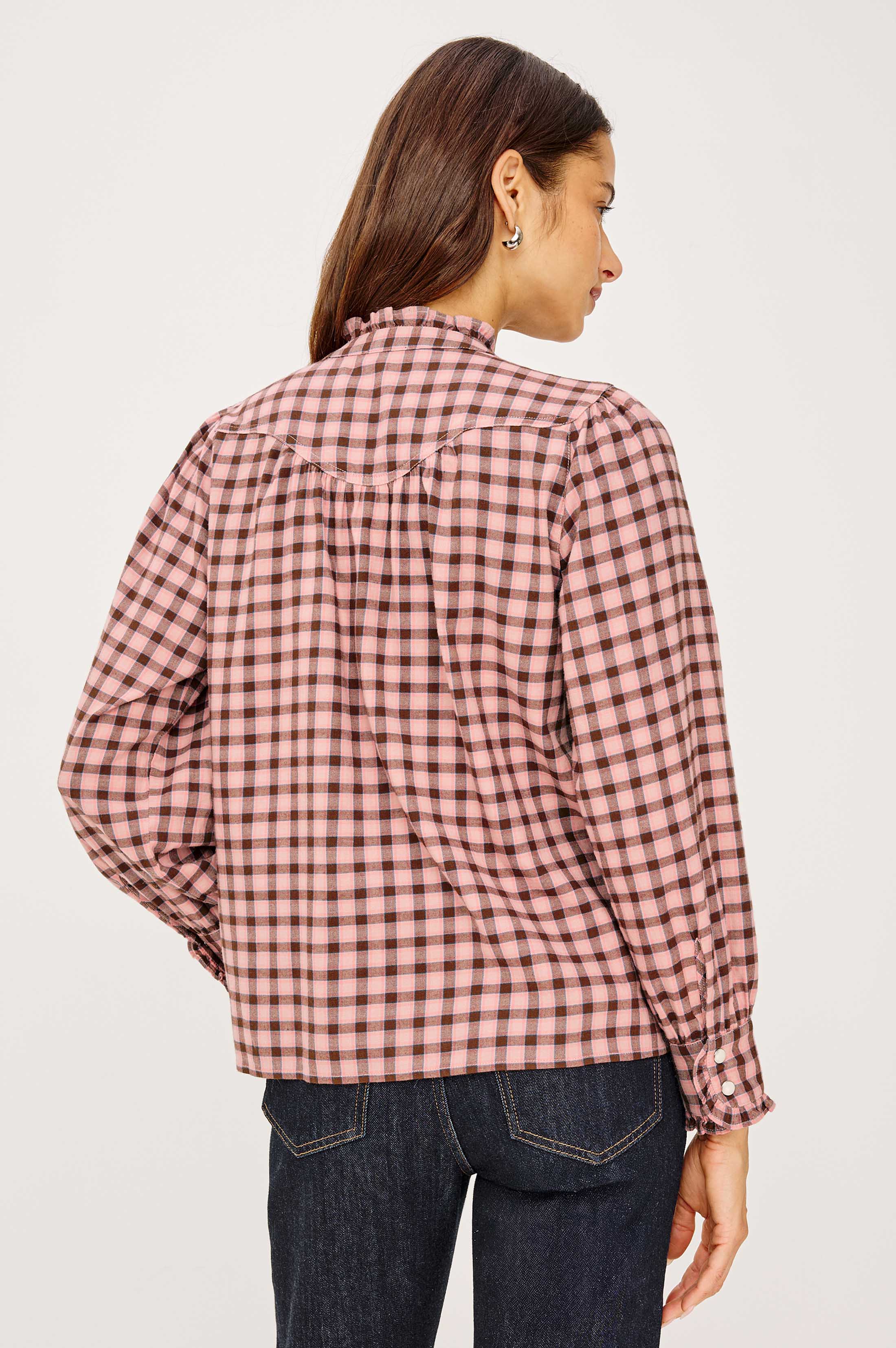 Alanna Shirt - Garnet Rose Cobalt