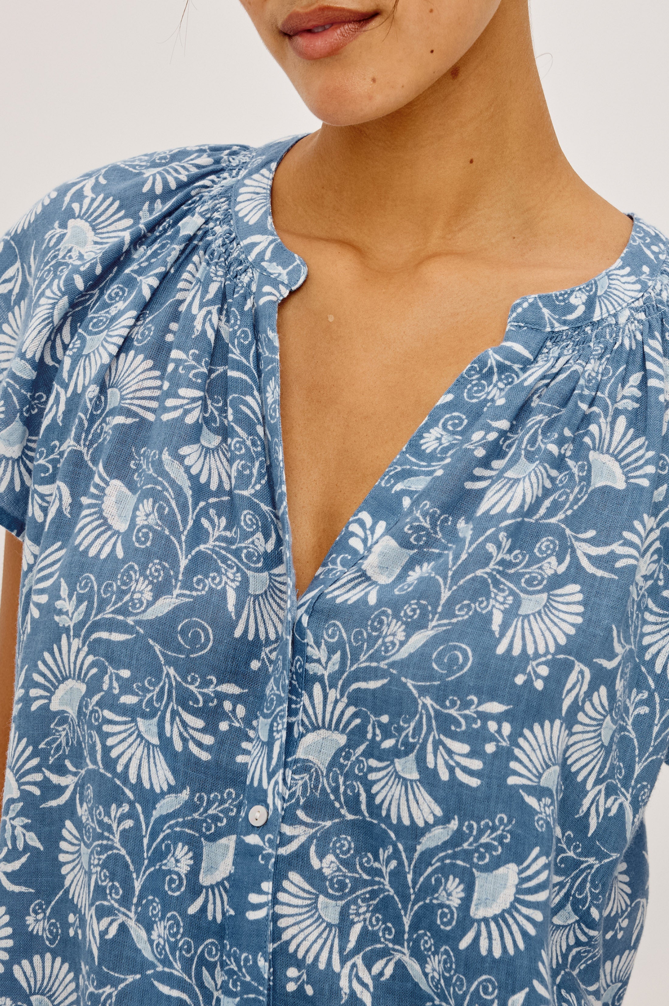 Alena Shirt - Blue Cassia