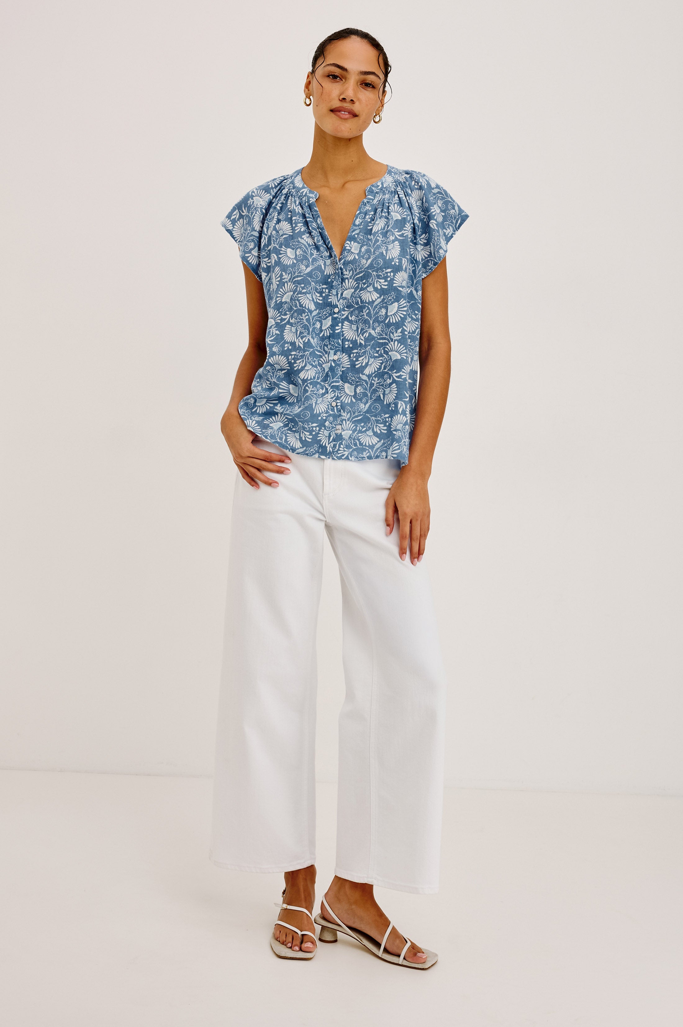 Alena Shirt - Blue Cassia