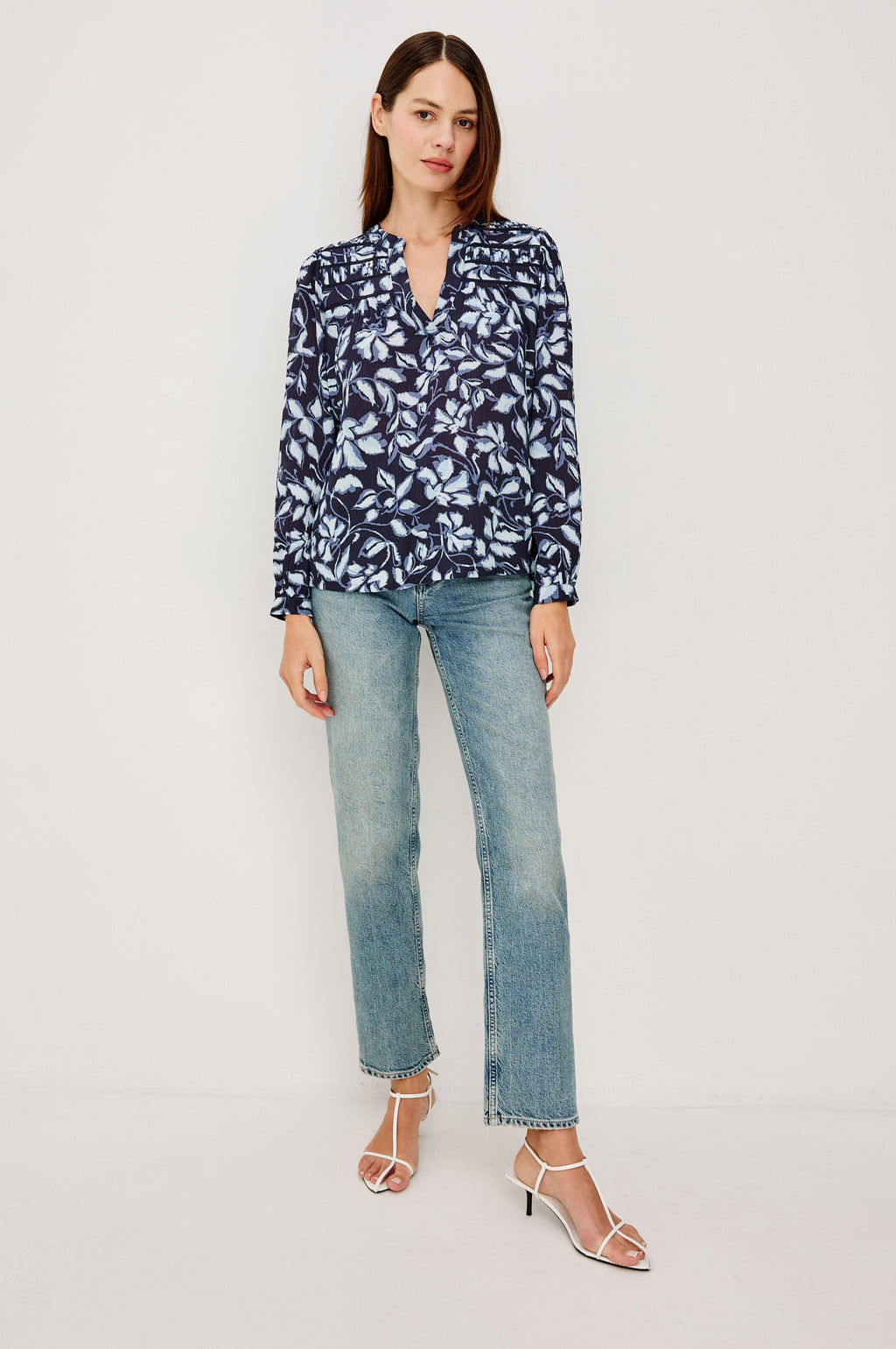 Asta Top - Navy Jasmine