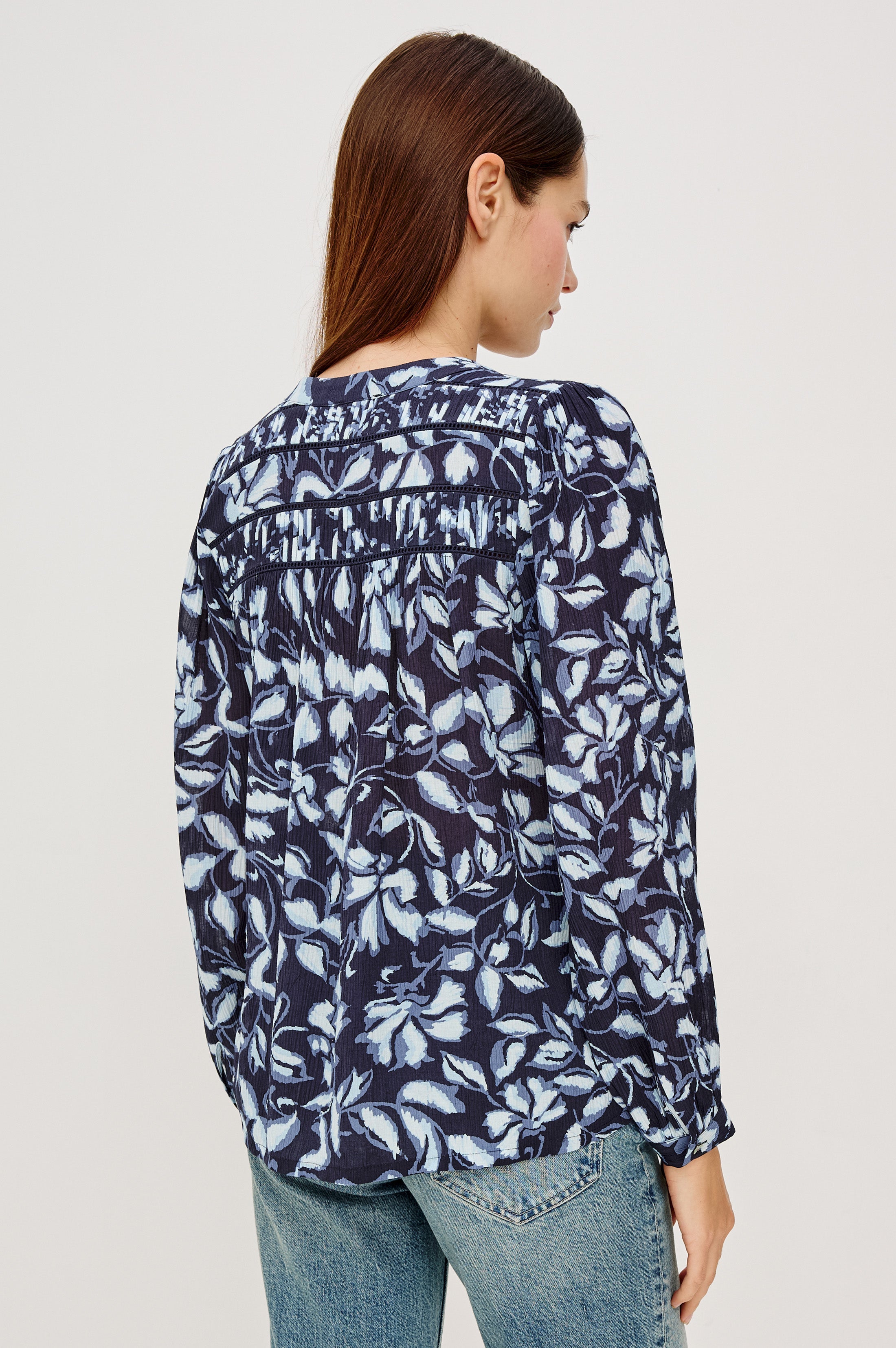 Asta Top - Navy Jasmine