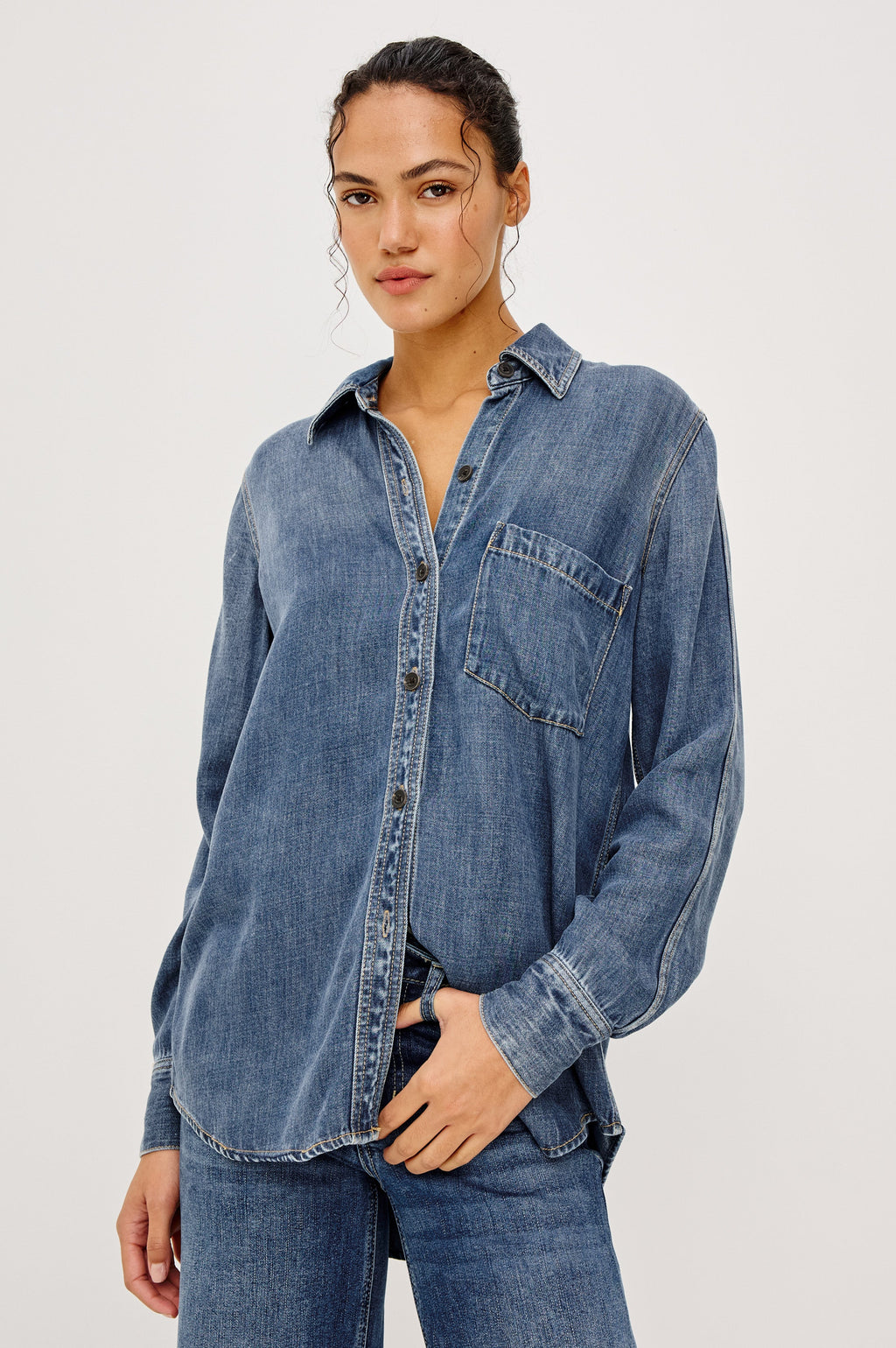 Atticus Shirt - Antique Blue