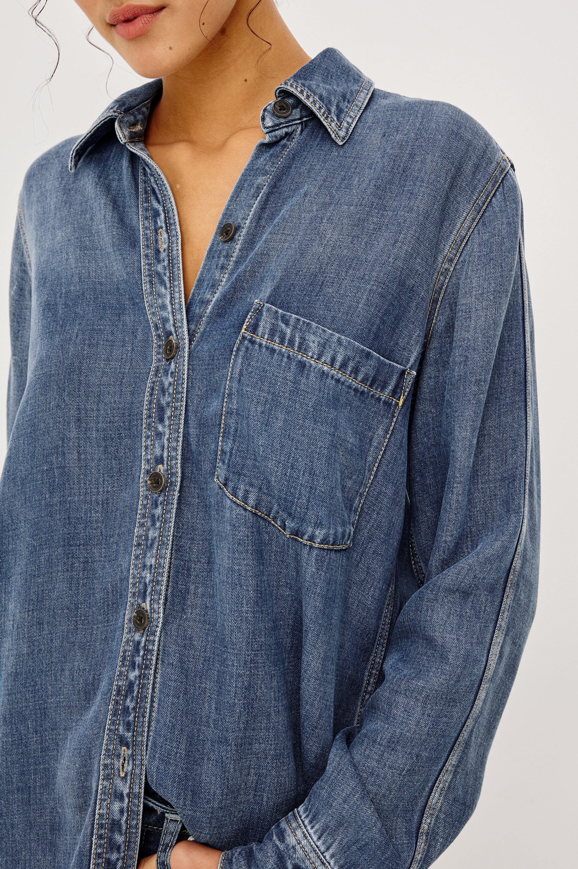 Atticus Shirt - Antique Blue