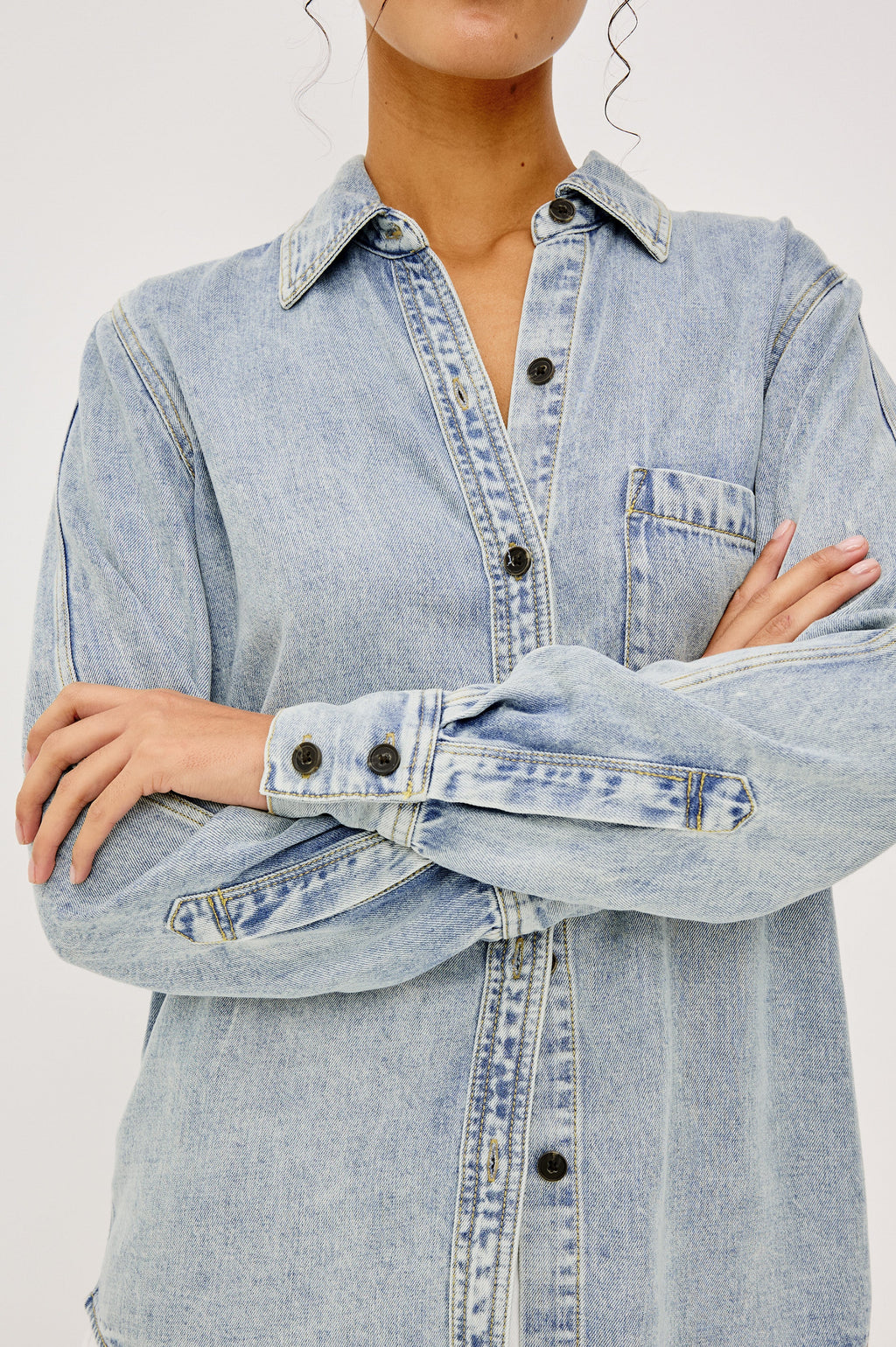 Atticus Shirt - Bleached Indigo