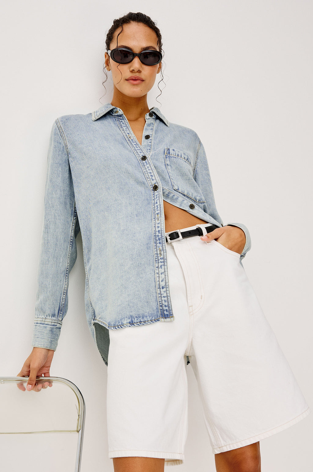 Atticus Shirt - Bleached Indigo