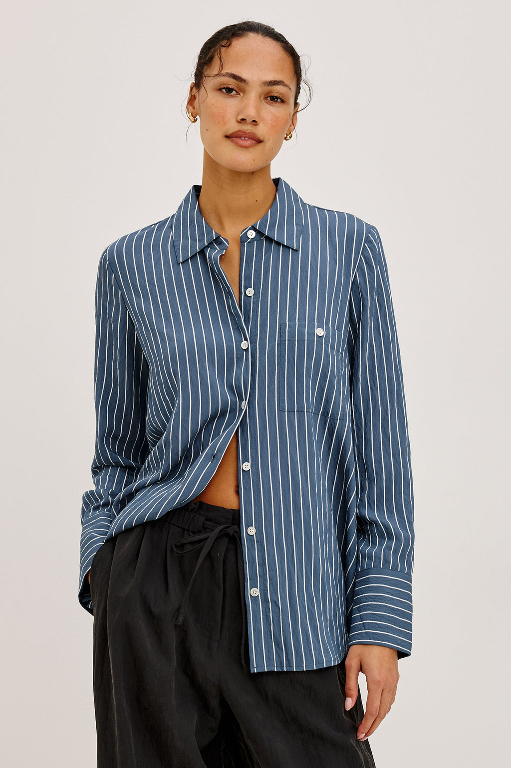 Beck Shirt - Washed Indigo Stripe