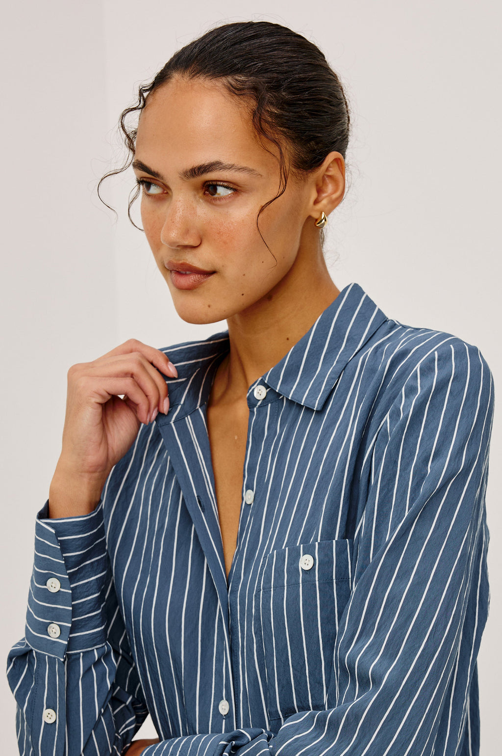 Beck Shirt - Washed Indigo Stripe
