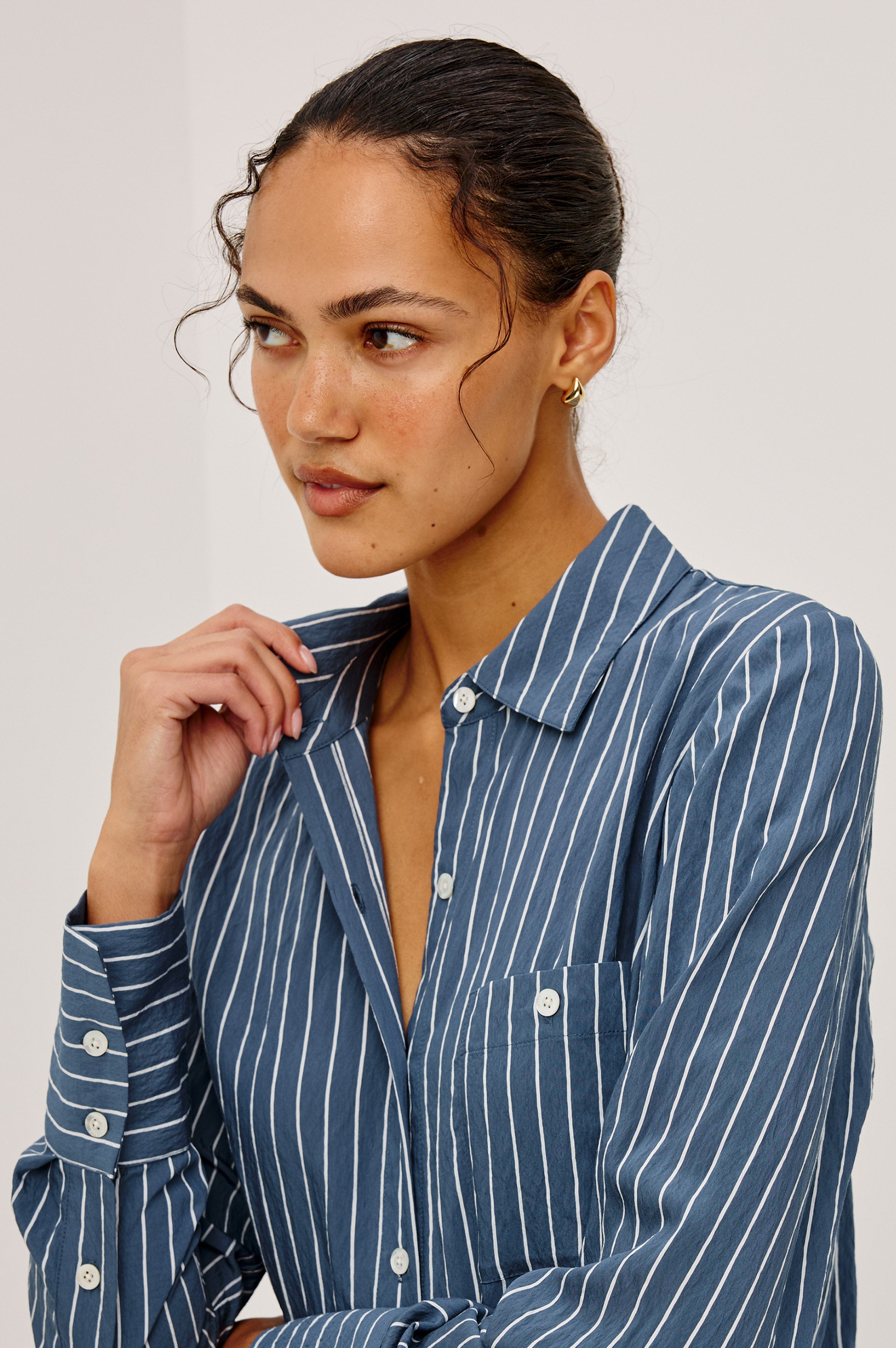 Beck Shirt - Washed Indigo Stripe