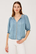 Belina Top - Washed Blue