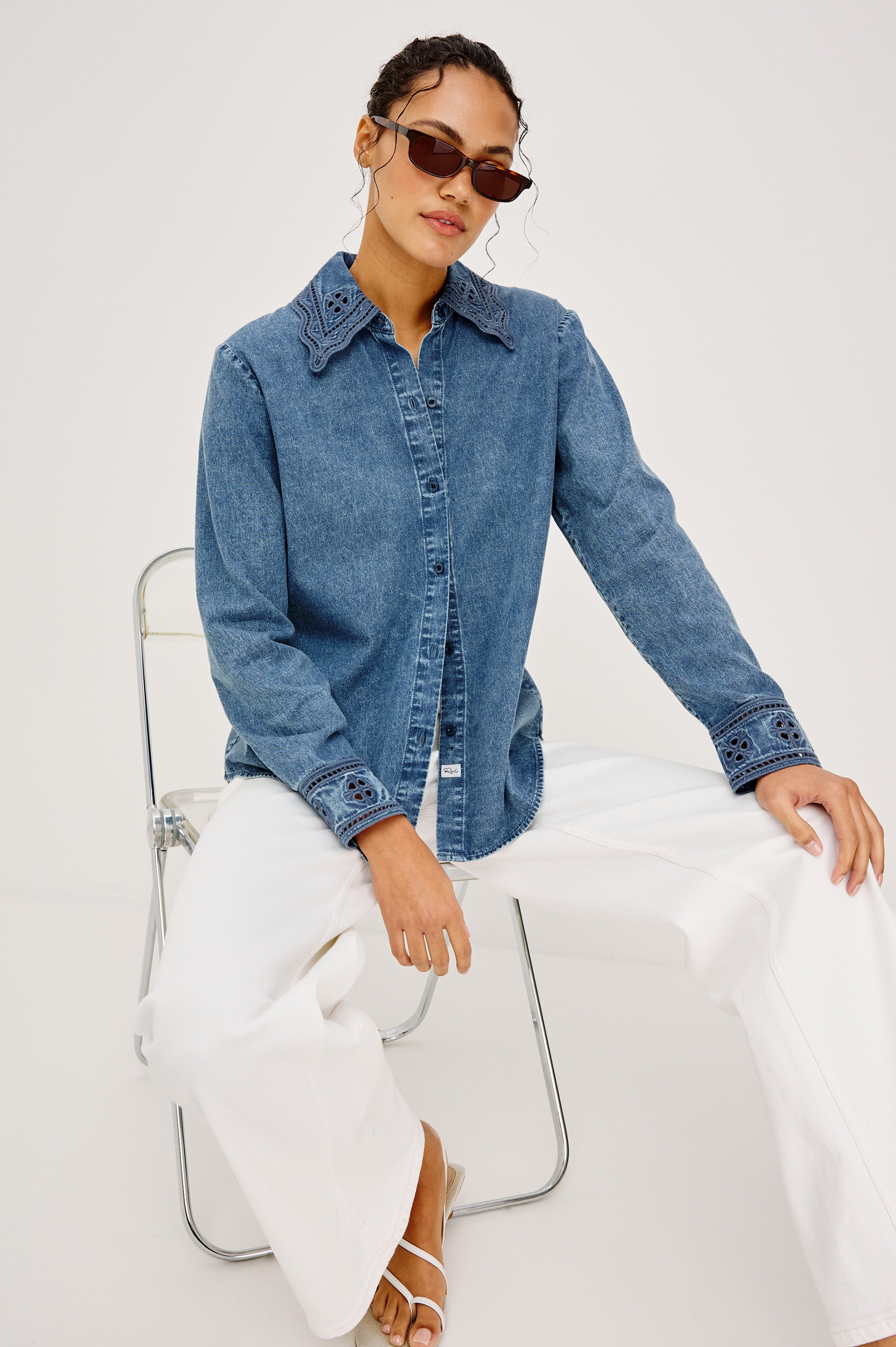 Bethany Shirt - Antique Blue