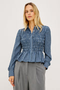 Bradshaw Shirt - Washed Indigo Stripe