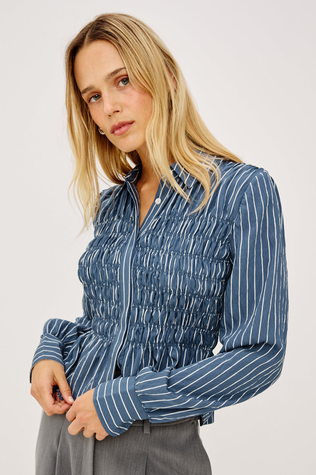Bradshaw Shirt - Washed Indigo Stripe