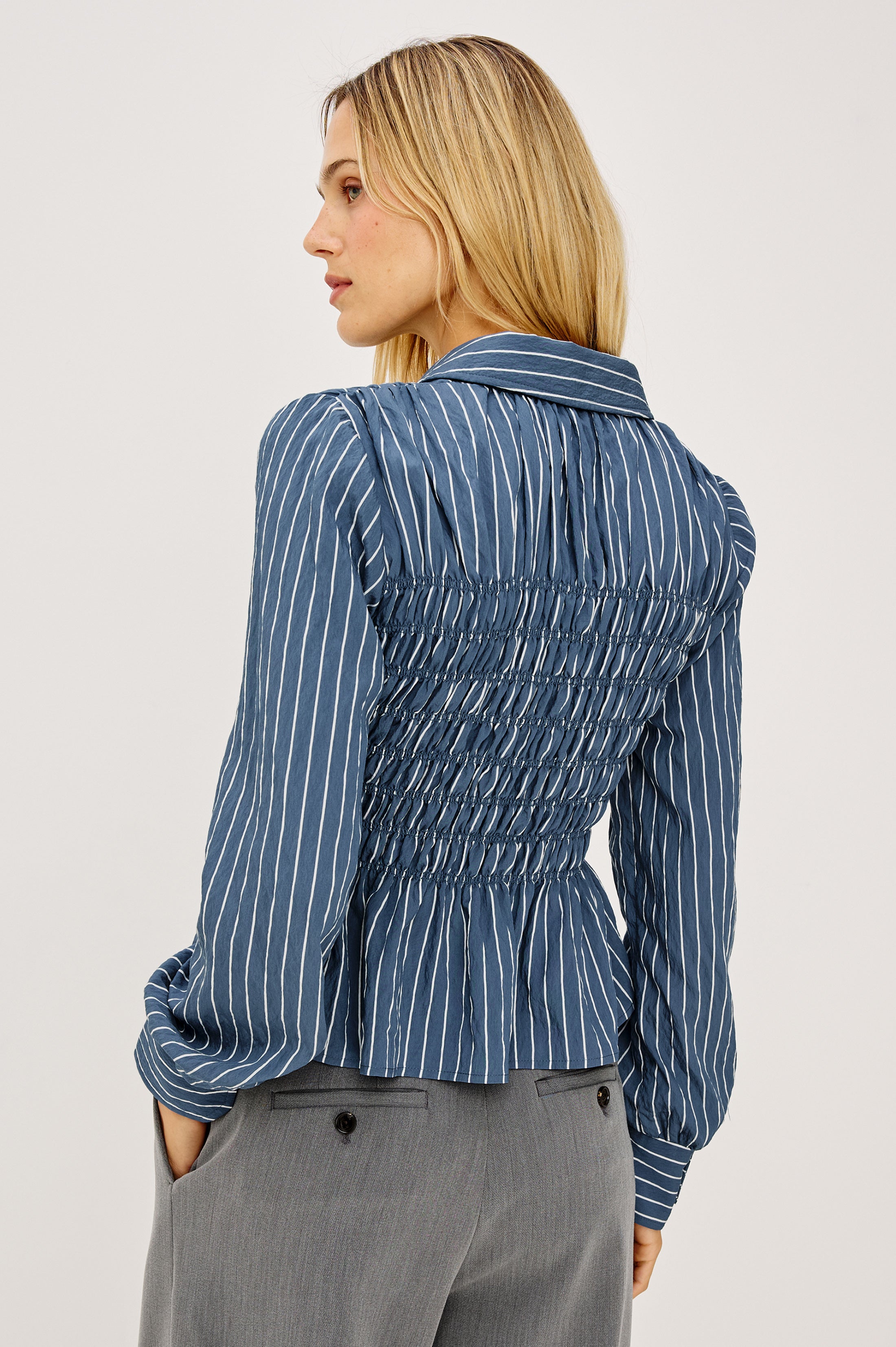Bradshaw Shirt - Washed Indigo Stripe