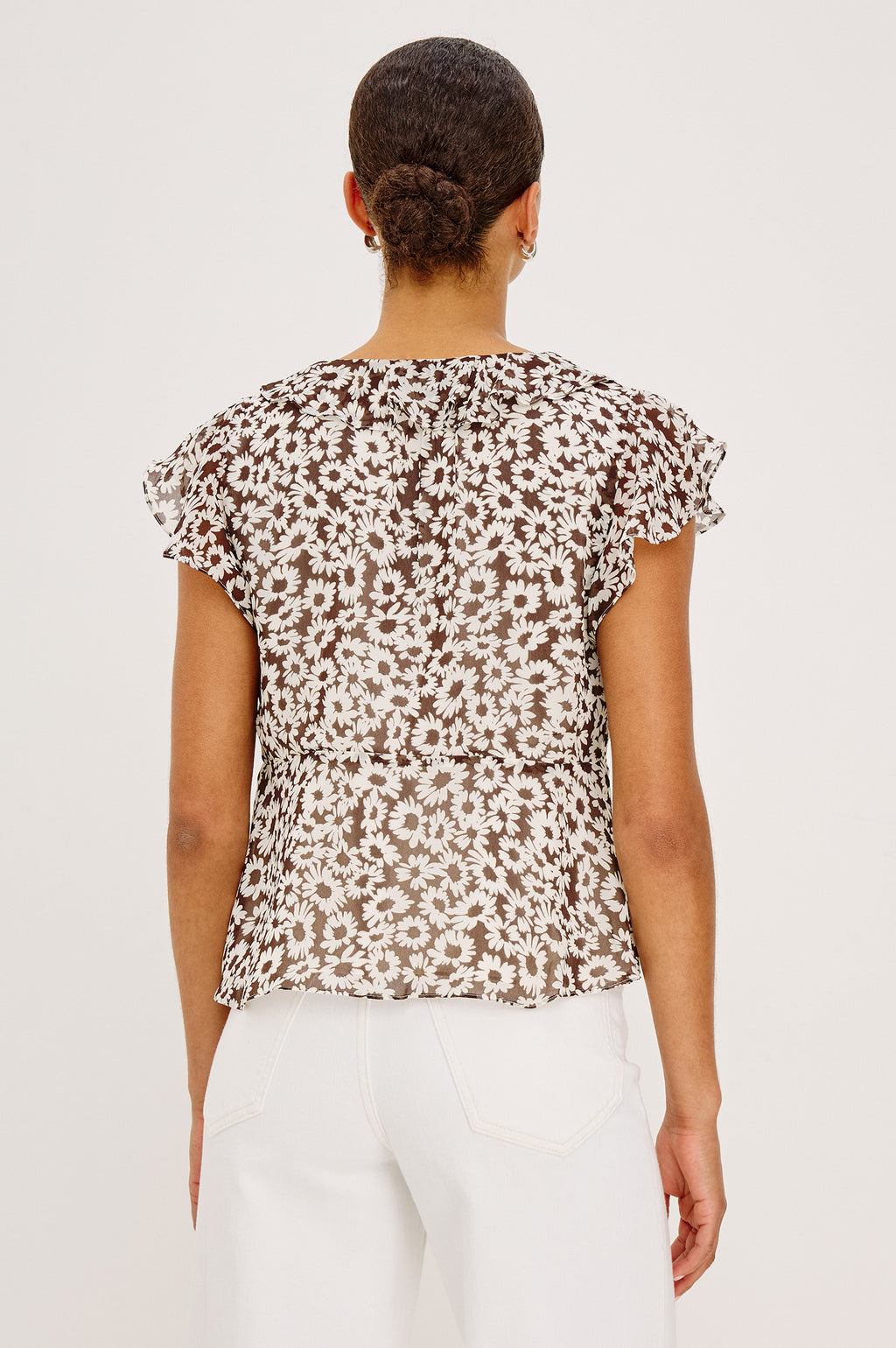 Carmine Top - Espresso Daisy