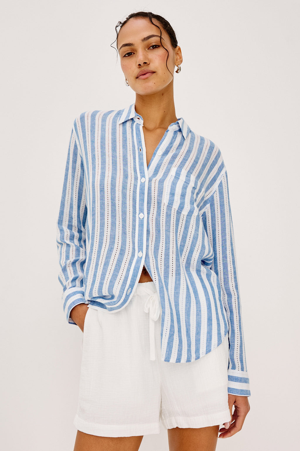 Charli Shirt - Atlantis Stripe