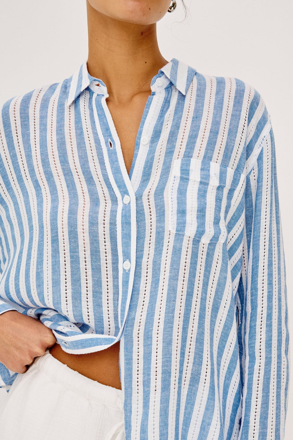 Charli Shirt - Atlantis Stripe