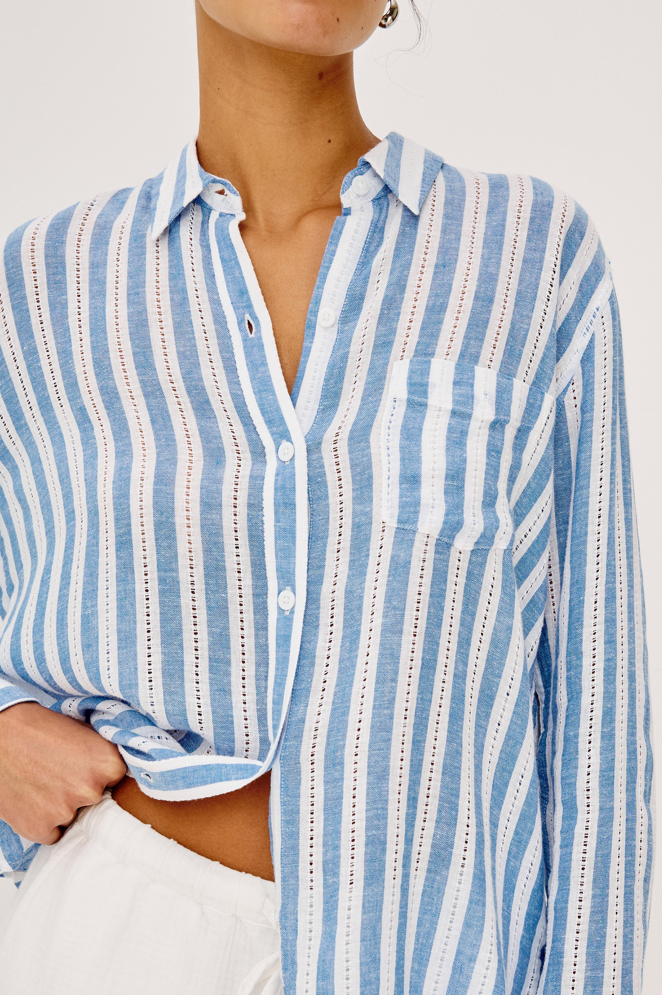 Charli Shirt - Atlantis Stripe
