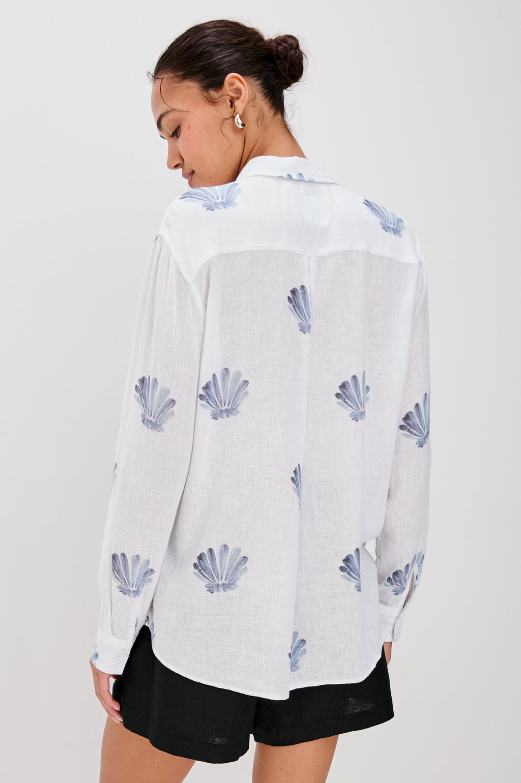 Charli Shirt - Blue Seashells