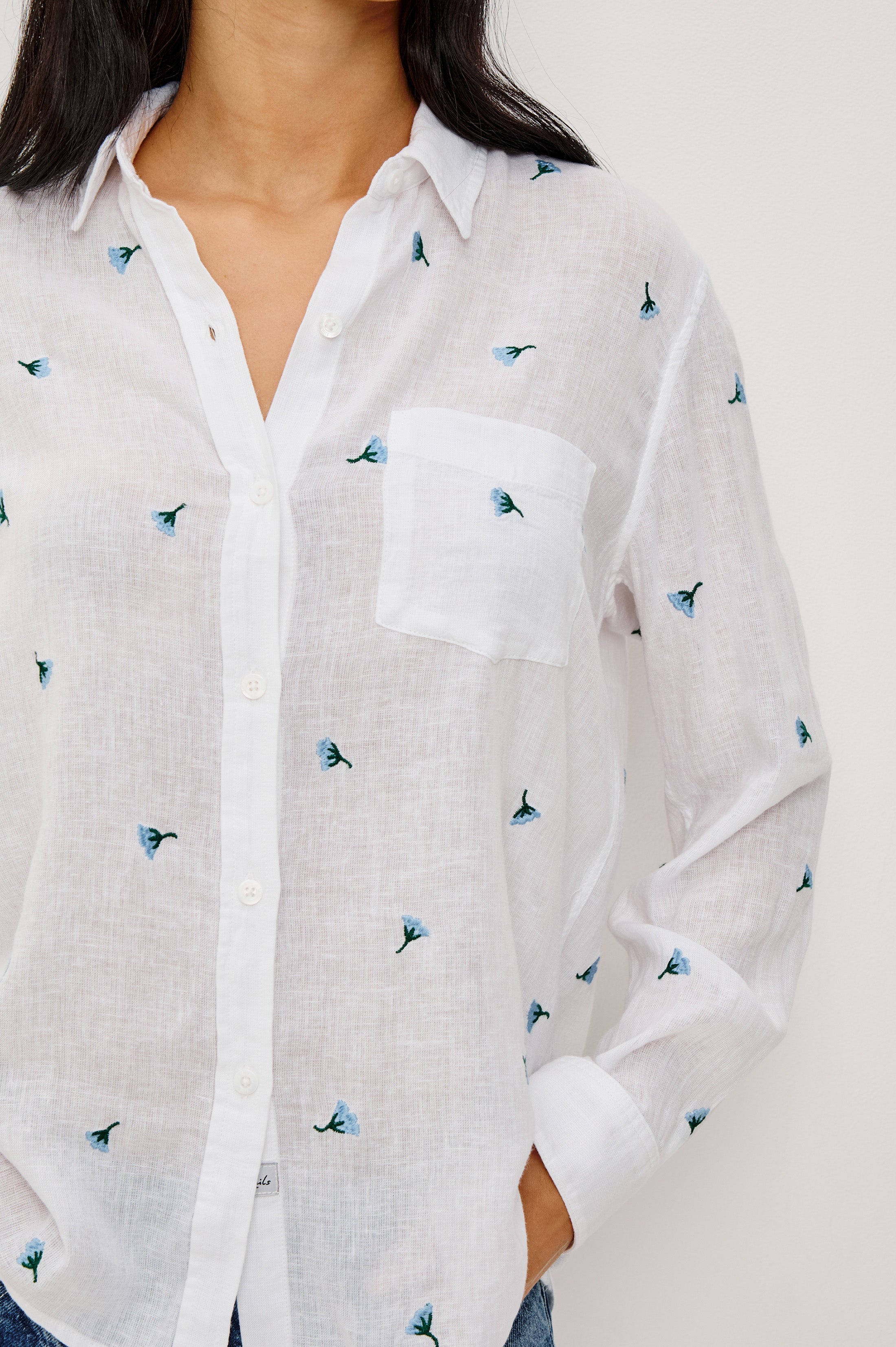 Charli Shirt - Bluebell Carnations