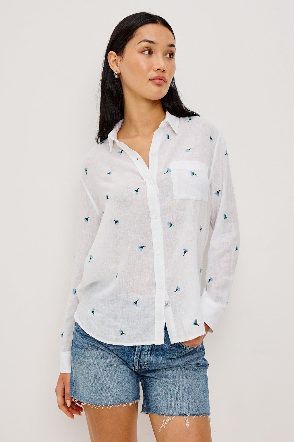 Charli Shirt - Bluebell Carnations