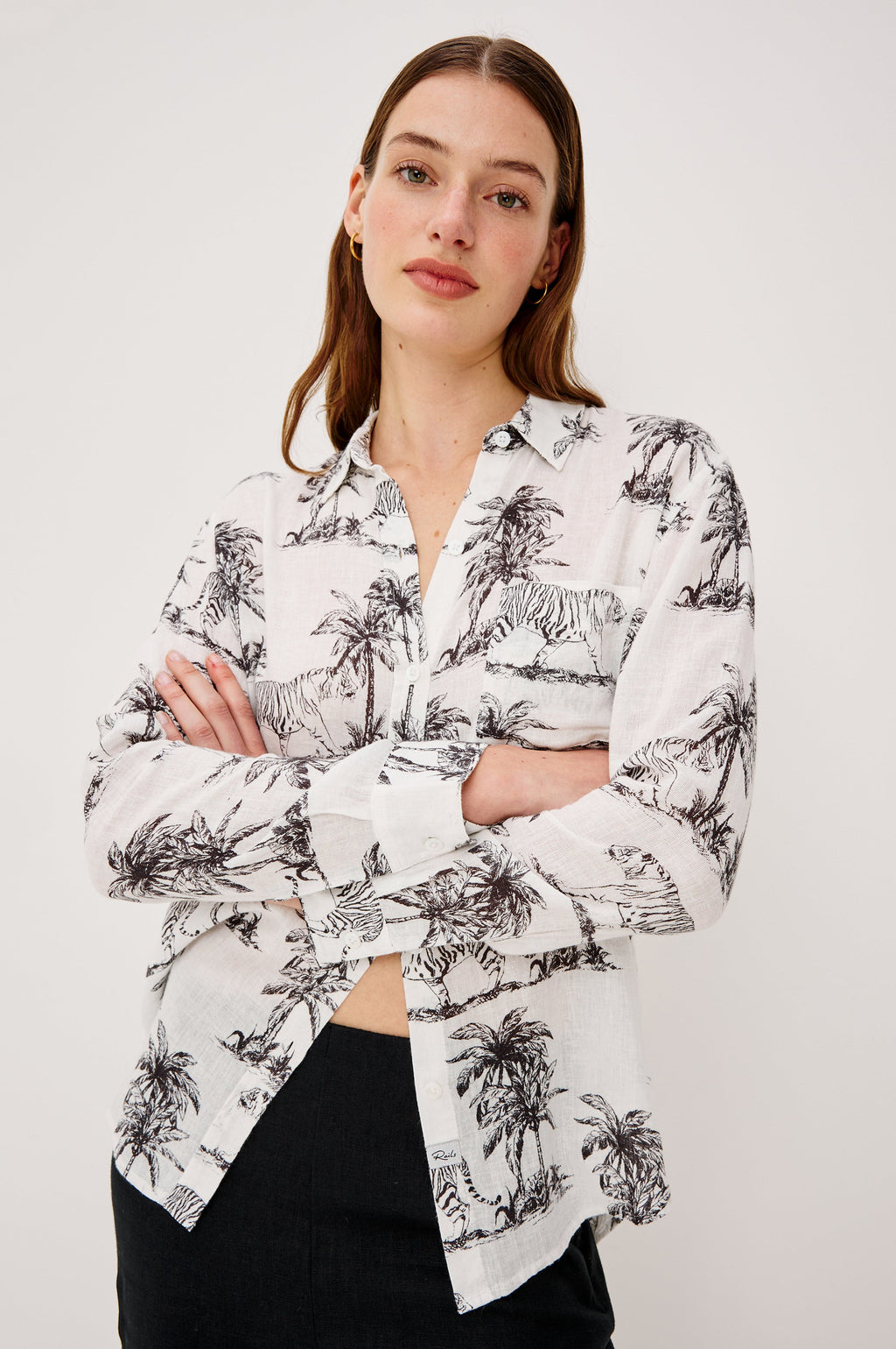 Charli Shirt - Ivory Bengal