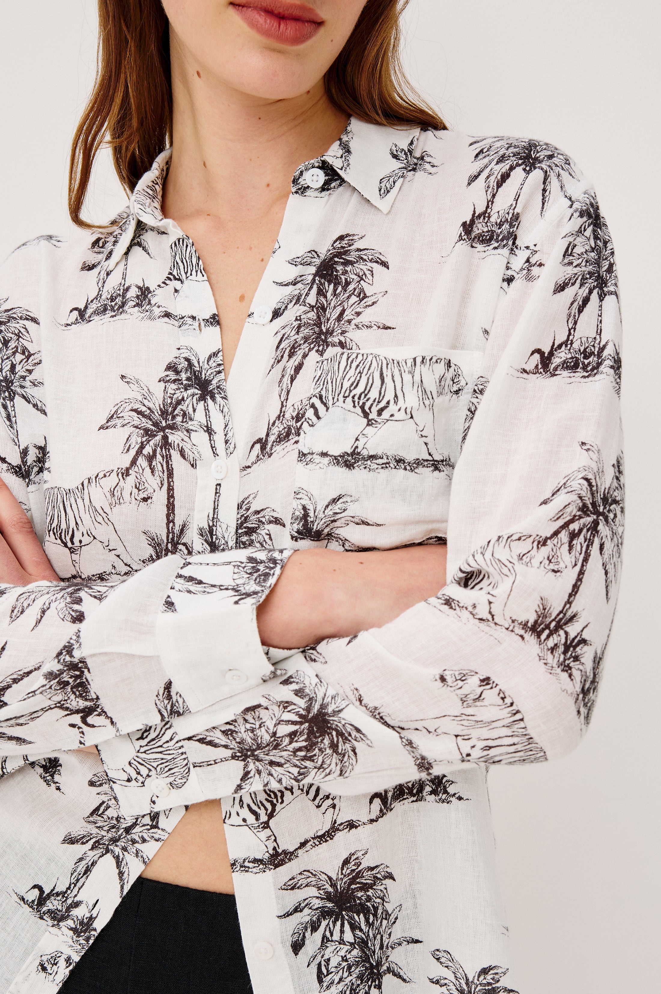 Charli Shirt - Ivory Bengal