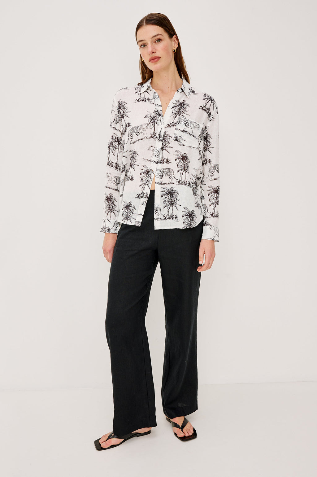 Charli Shirt - Ivory Bengal