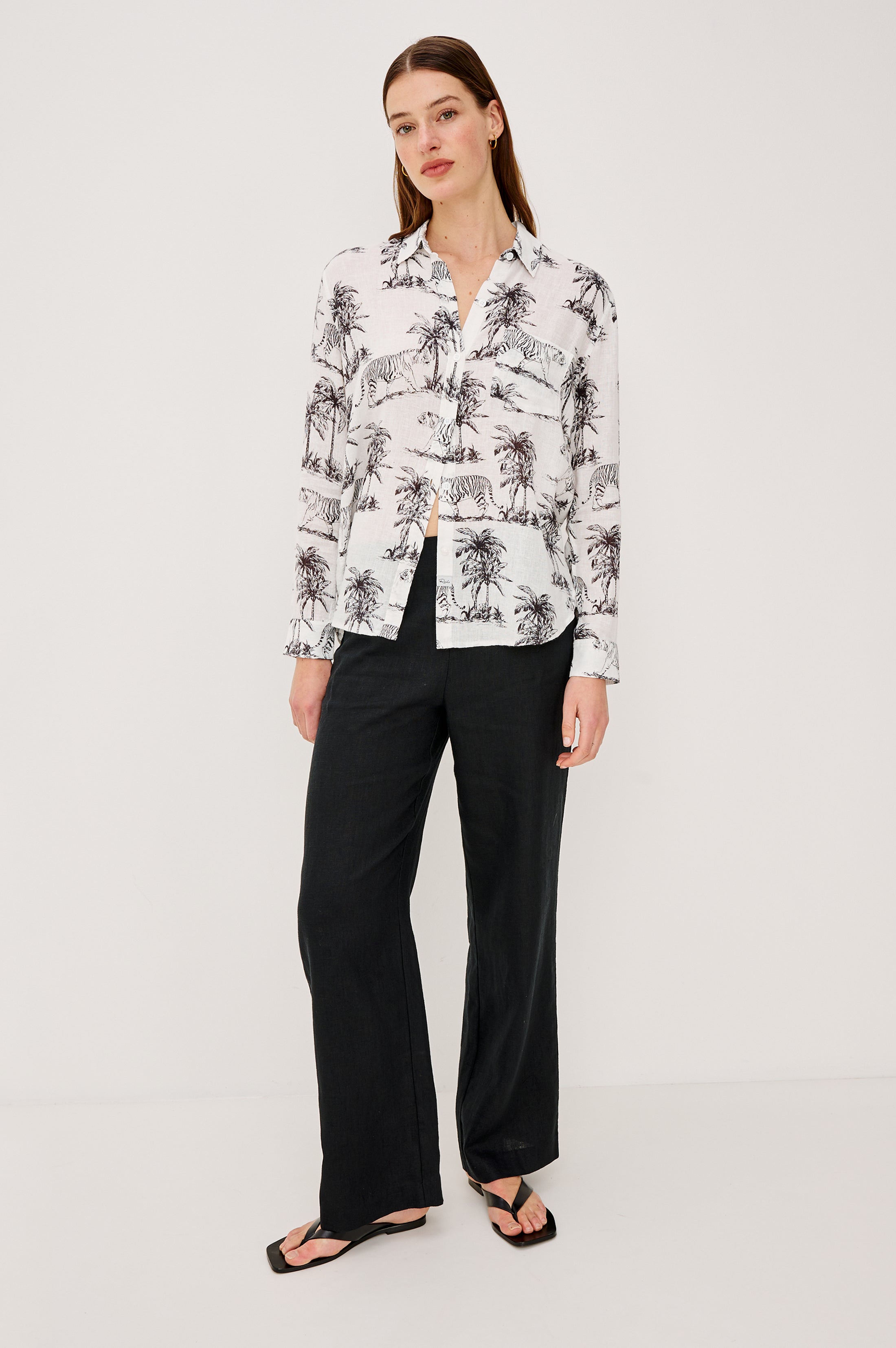 Charli Shirt - Ivory Bengal