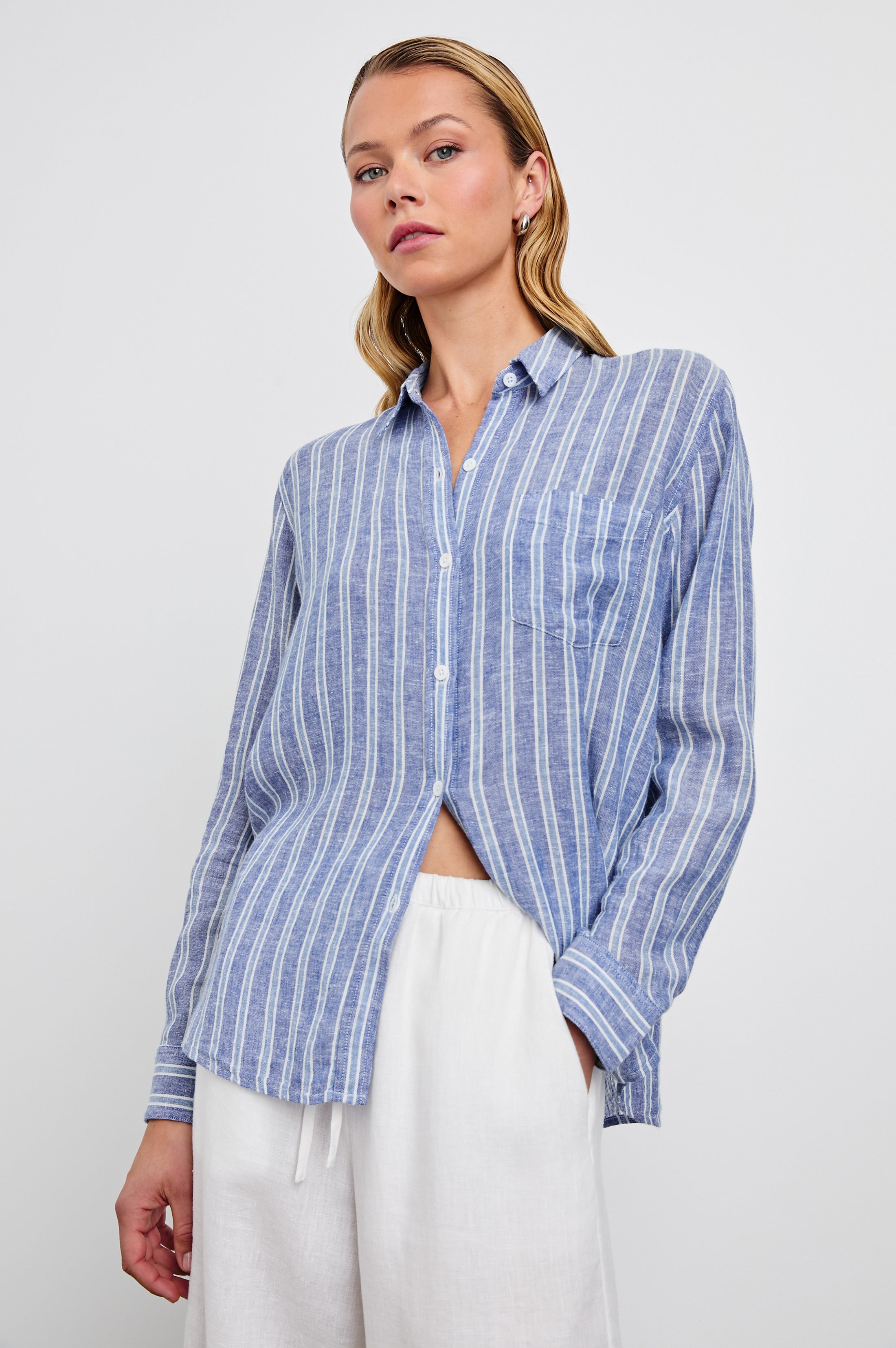 Charli Shirt - Lake View Stripe