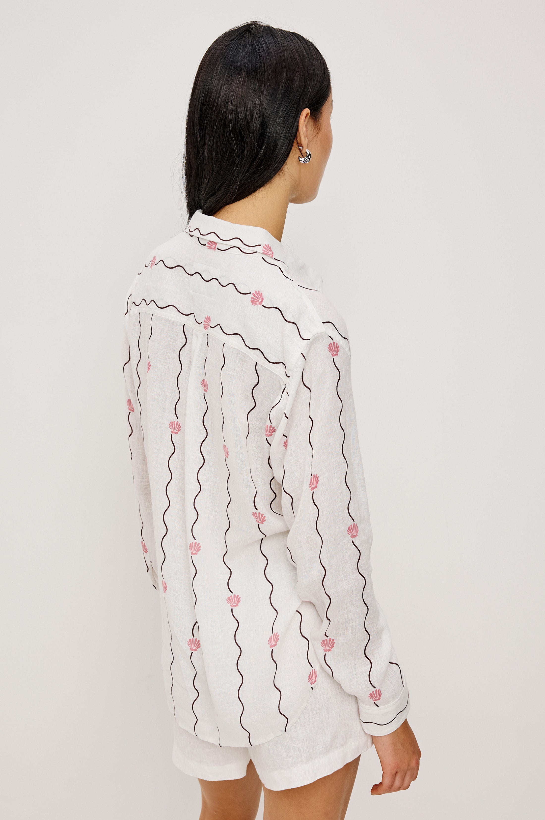 Charli Shirt - Striped Seashells