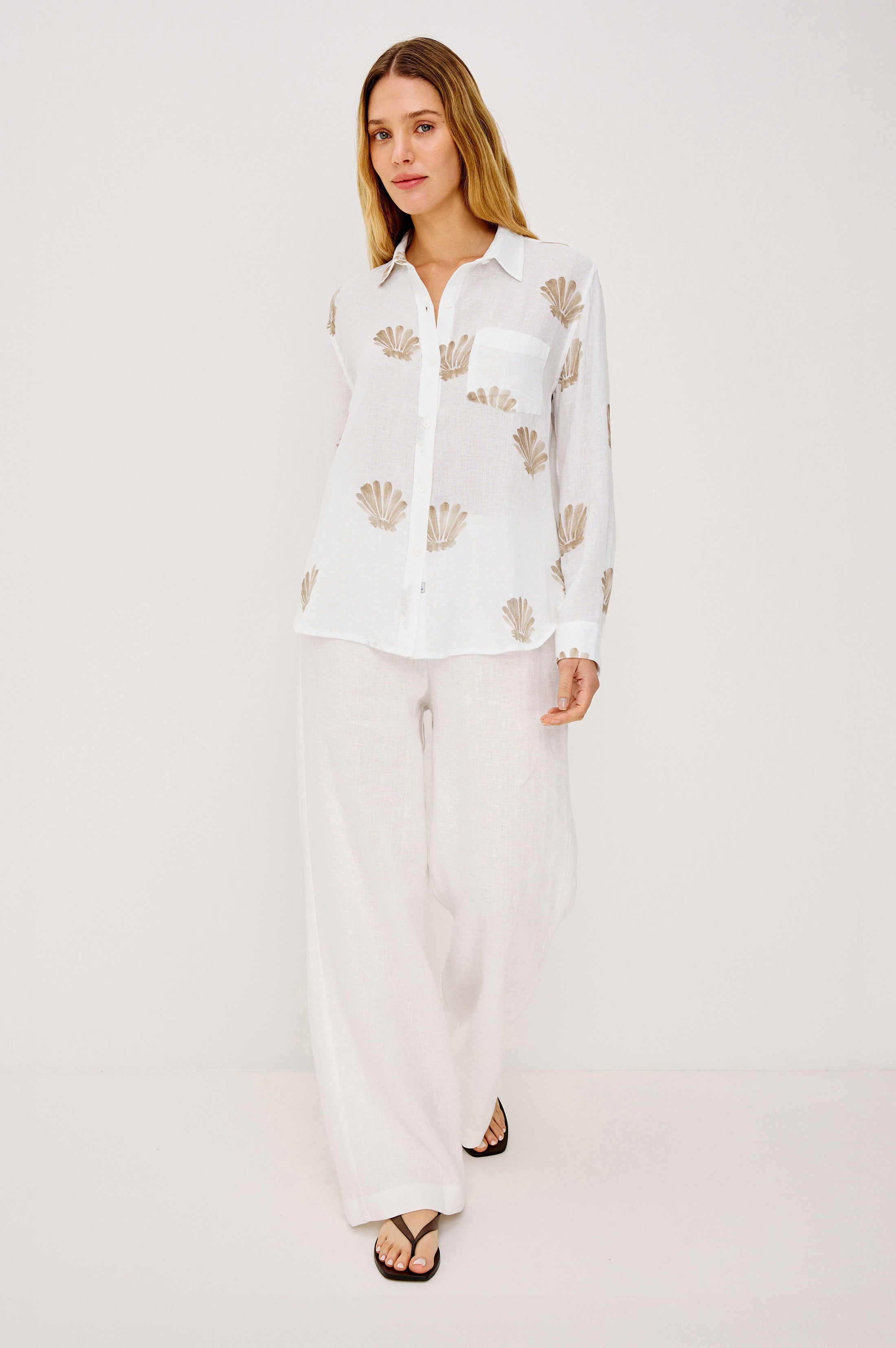 Charli Shirt - Taupe Seashells