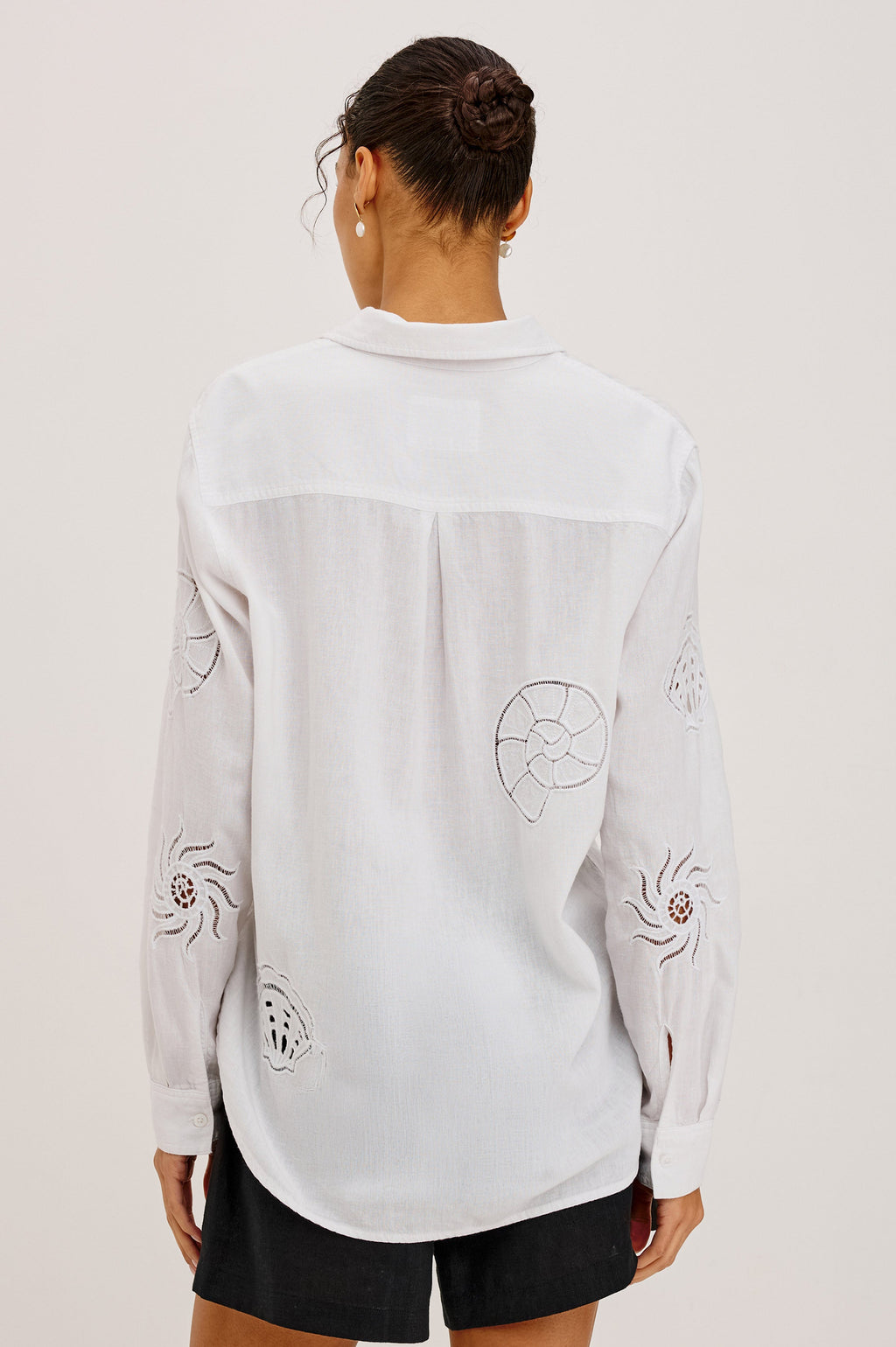 Charli Shirt - White Seashells